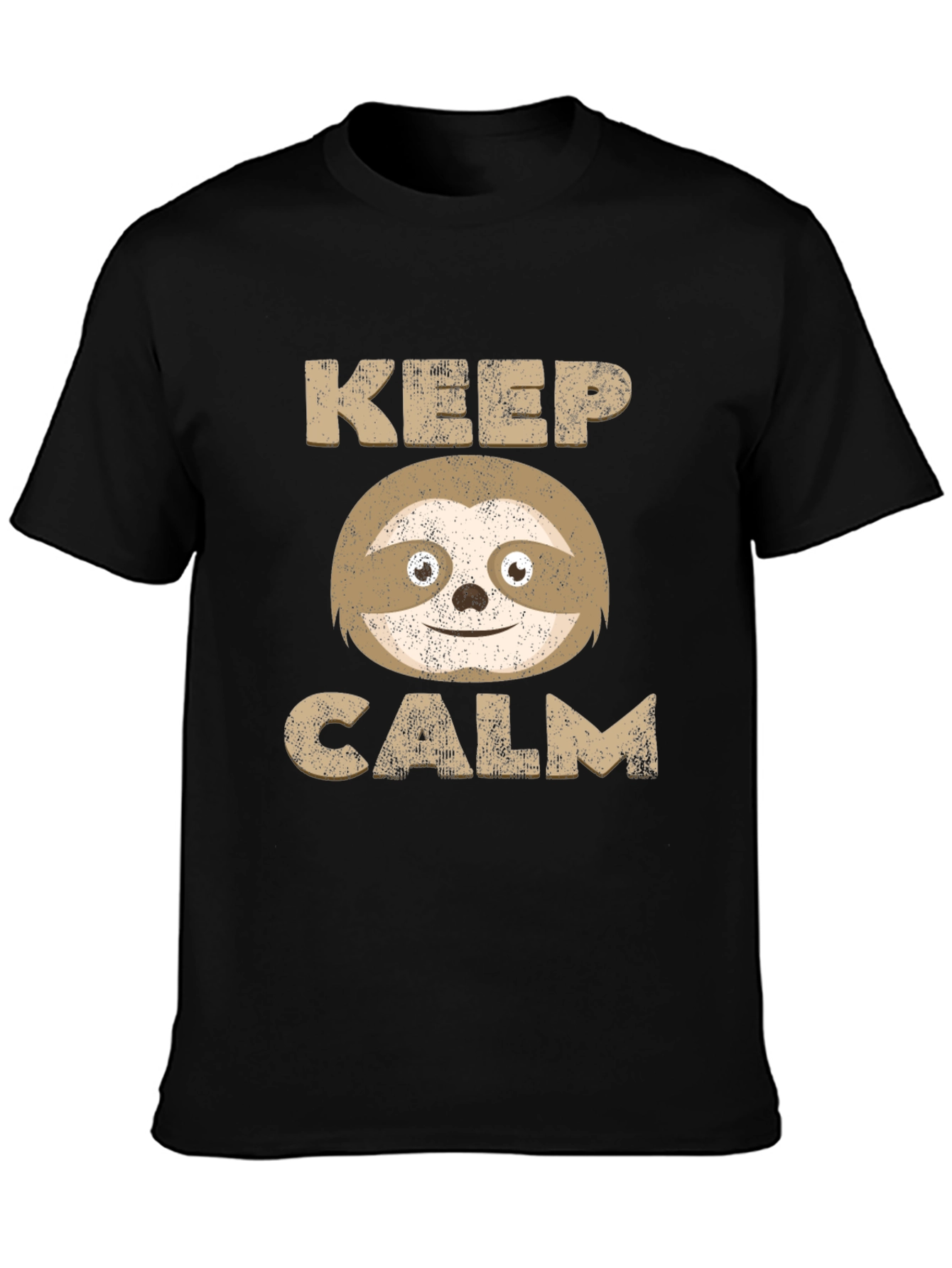 Keep Calm Sloth Graphic Tee - Relaxed Style