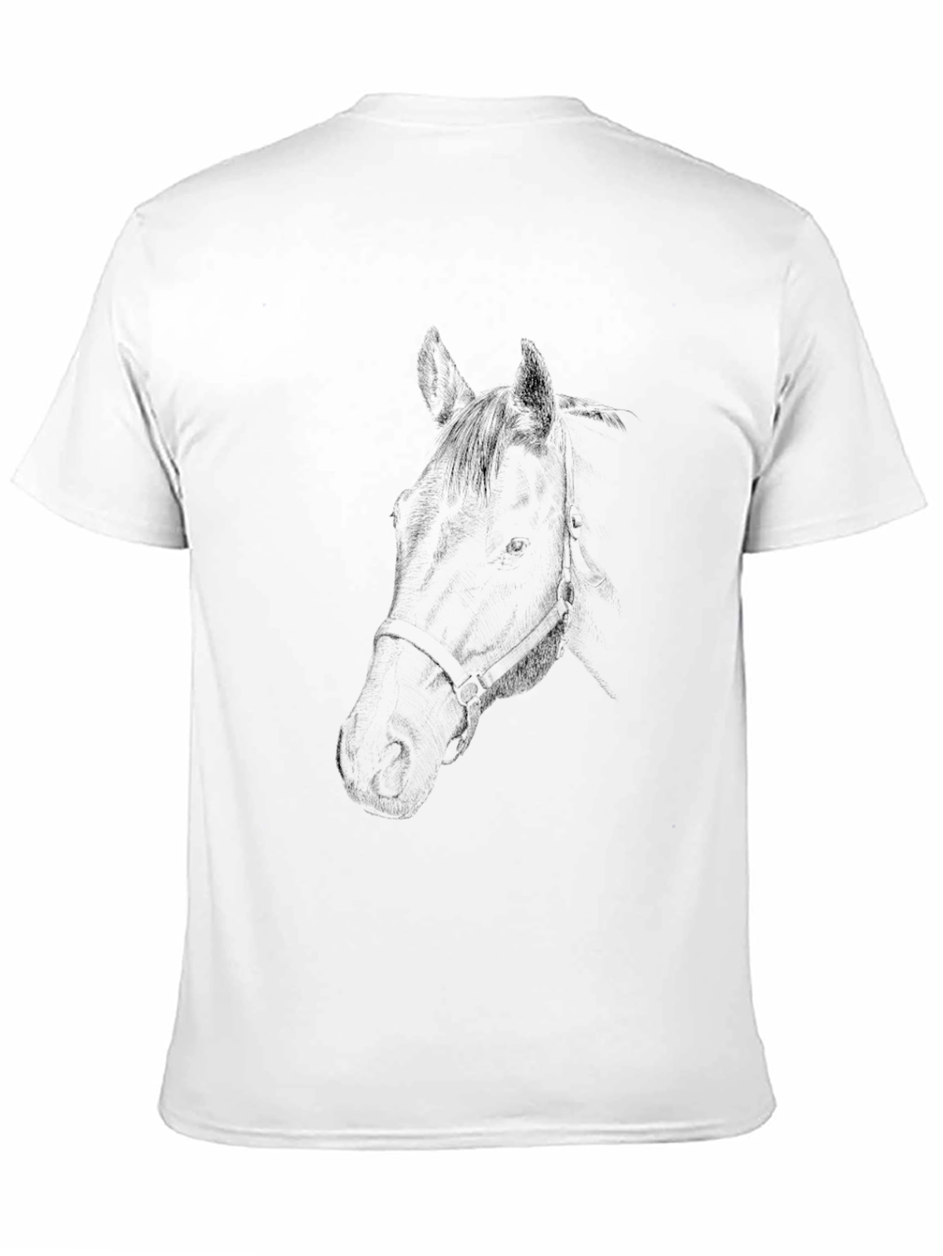 Mens Black Horse Graphic T-Shirt