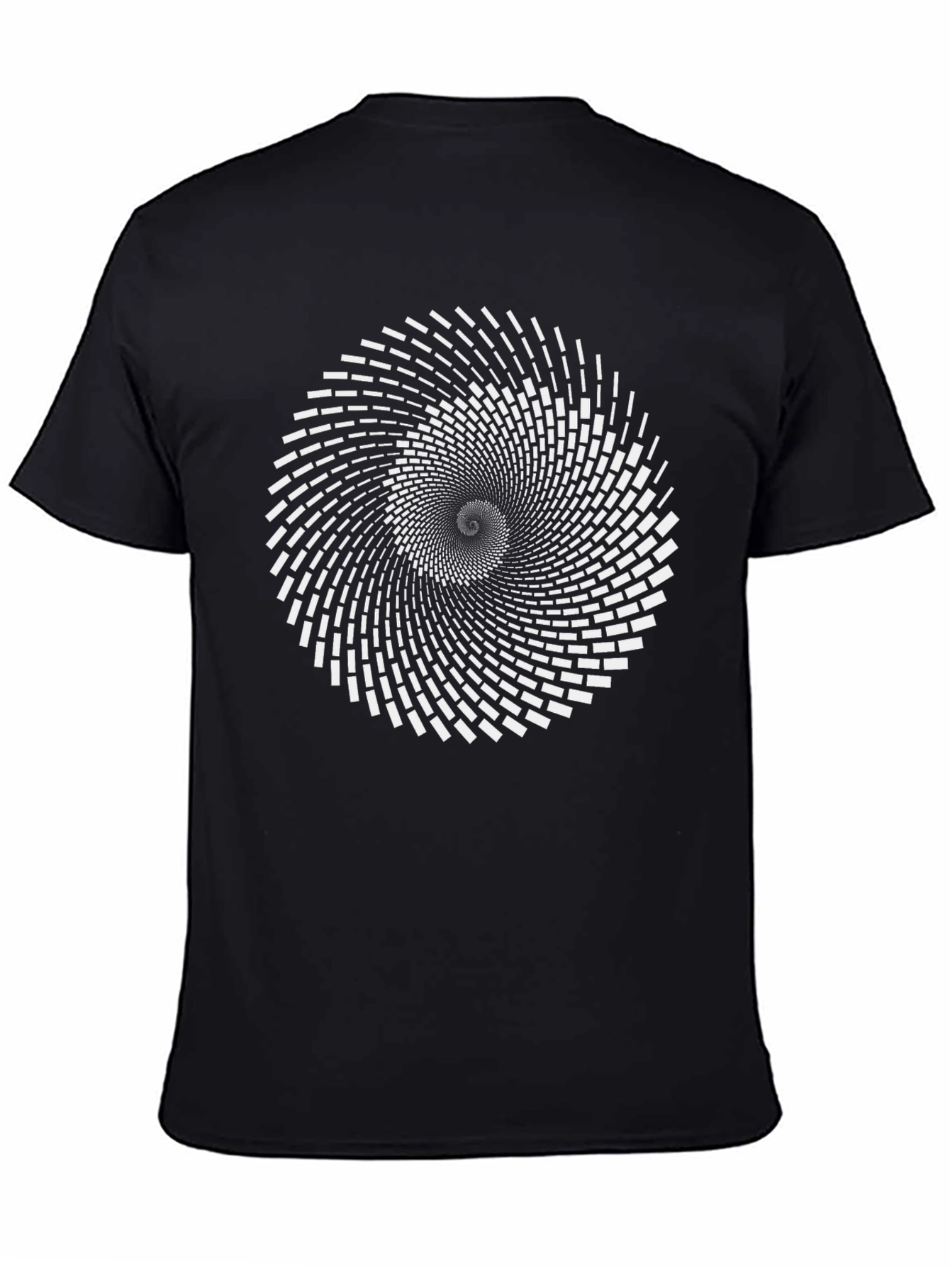 Hypnotic Spiral Graphic Tee - Black Cotton Comfort