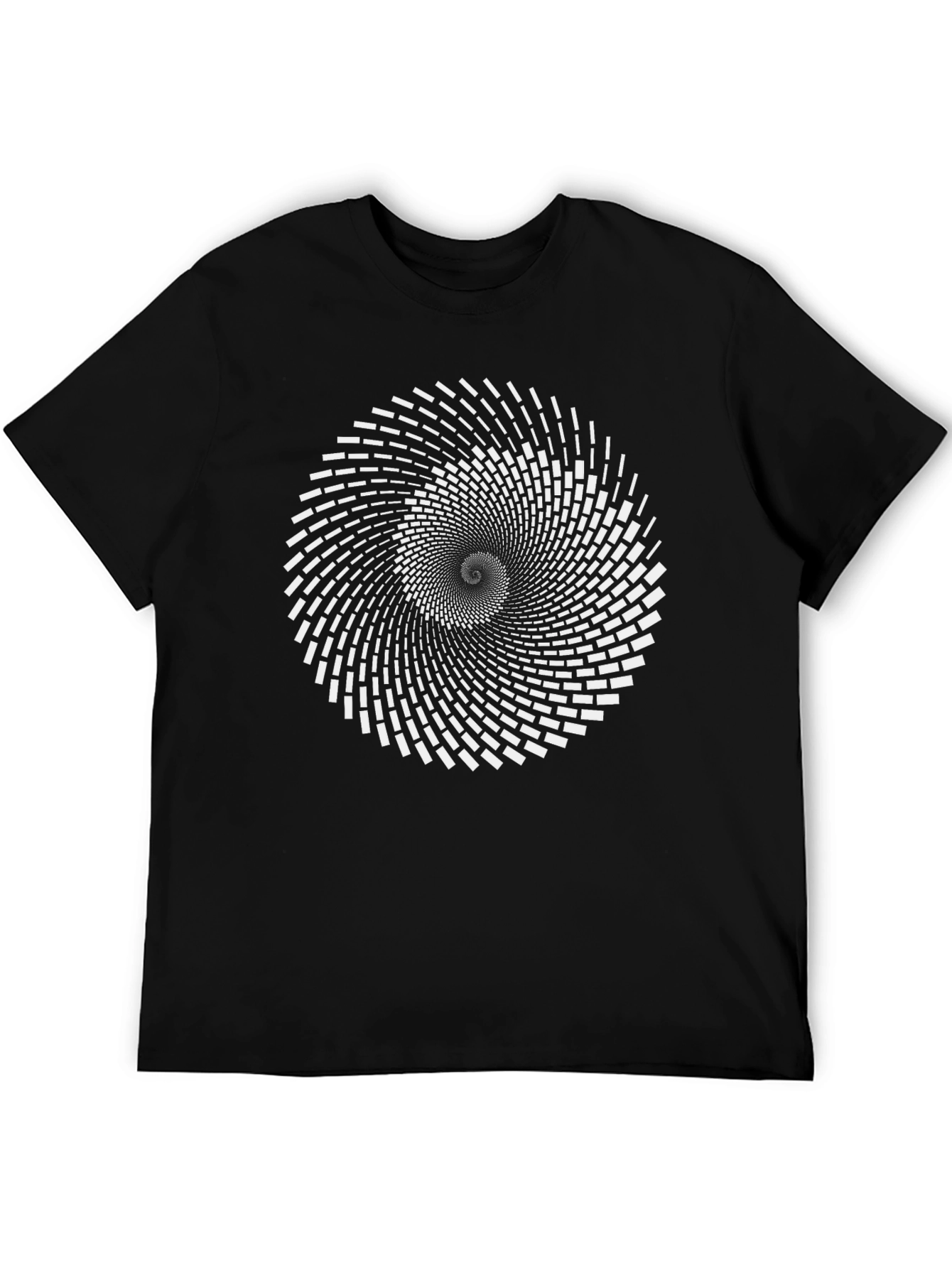 Hypnotic Spiral Graphic Tee - Black Cotton Comfort