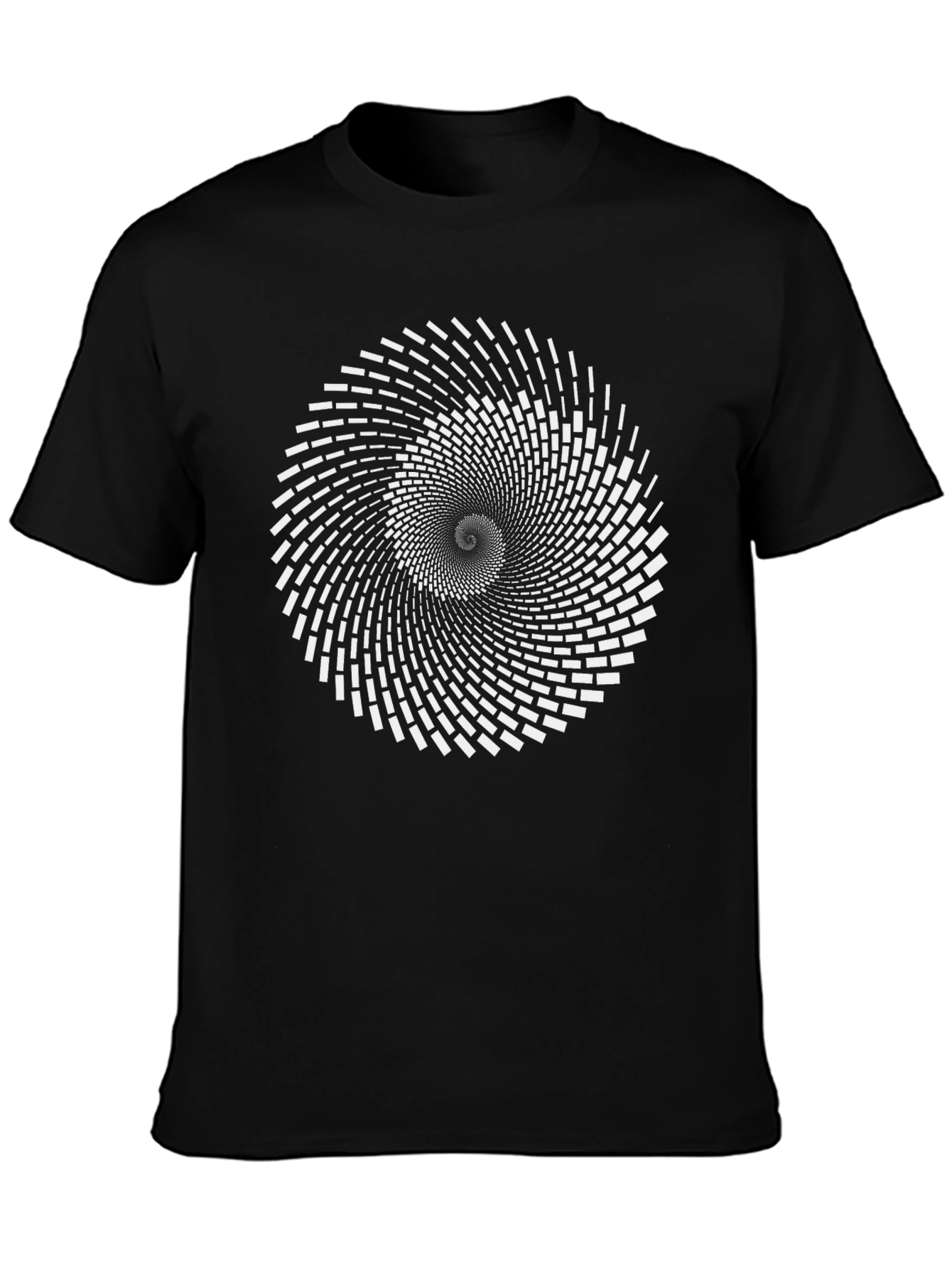 Hypnotic Spiral Graphic Tee - Black Cotton Comfort
