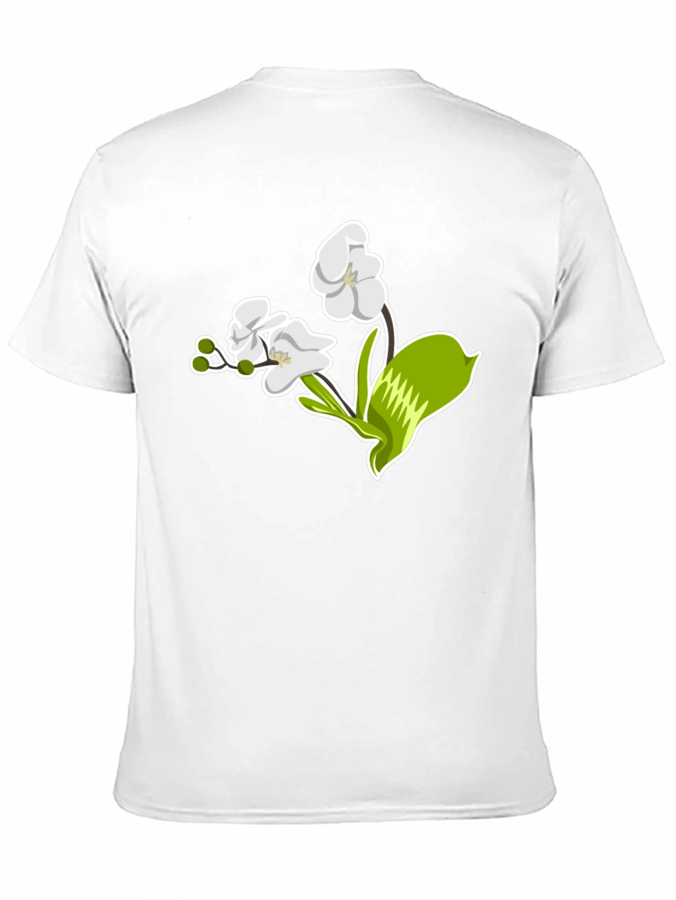 Floral Graphic T-Shirt - Elegant Orchid Design