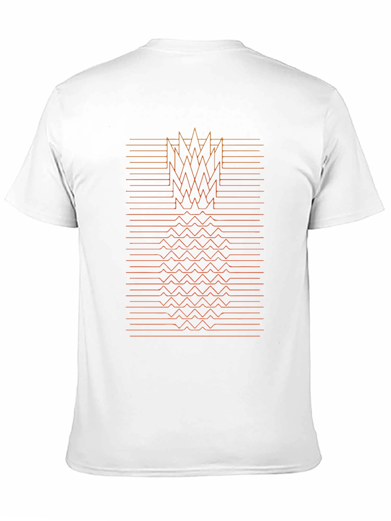 Geometric Pineapple Graphic Tee - Black