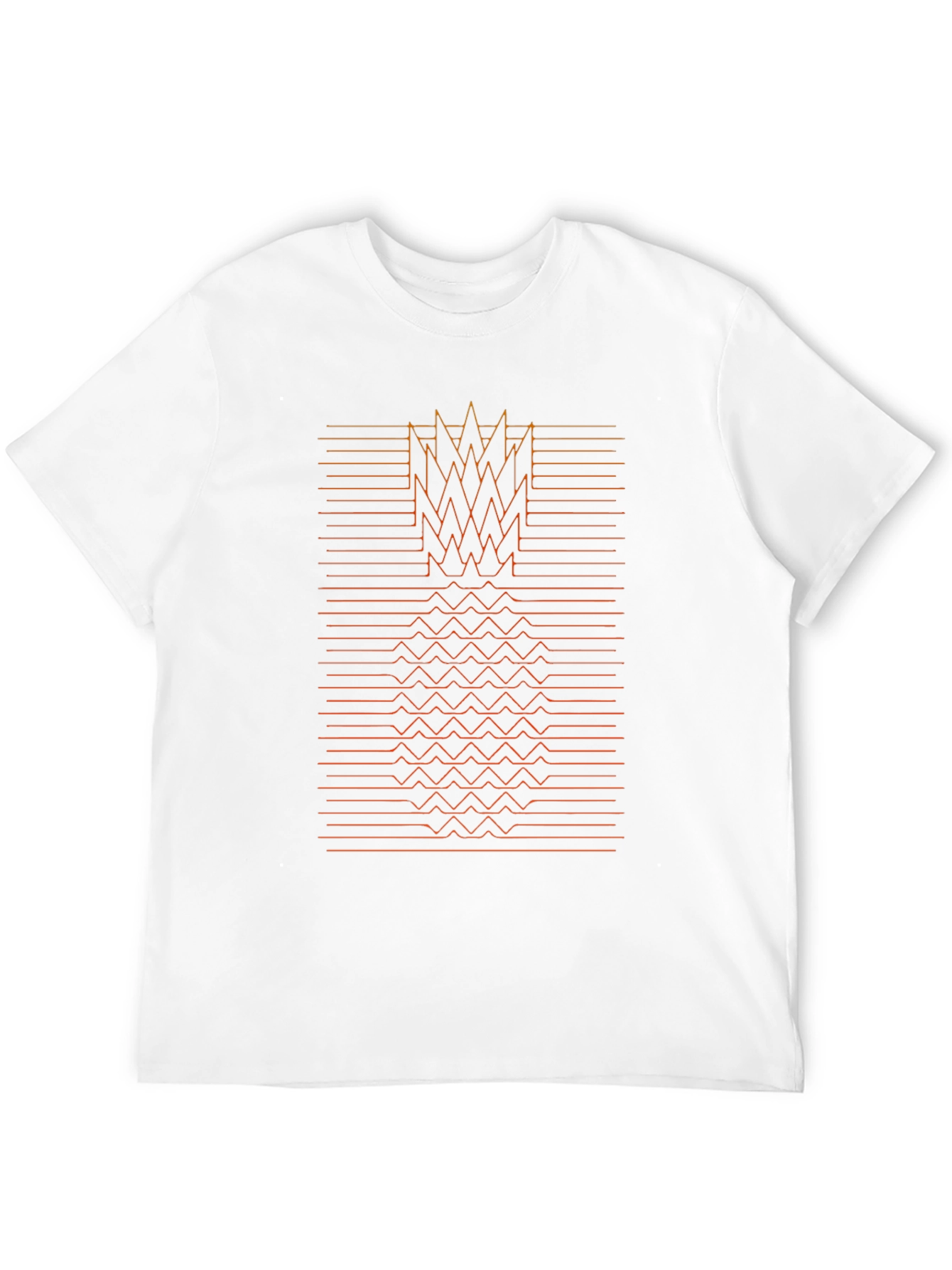 Geometric Pineapple Graphic Tee - Black