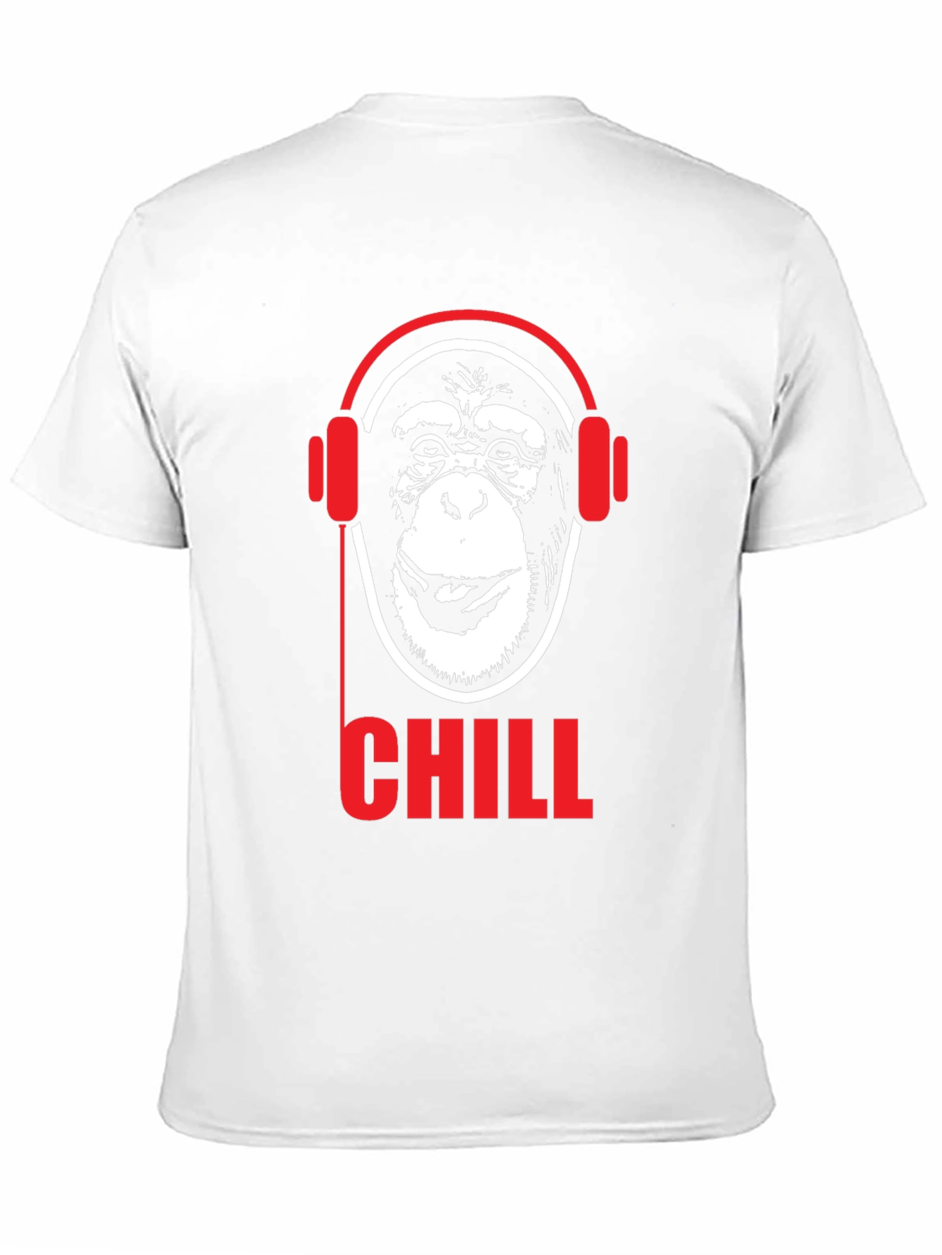Chill Monkey Graphic Tee - Red & Black
