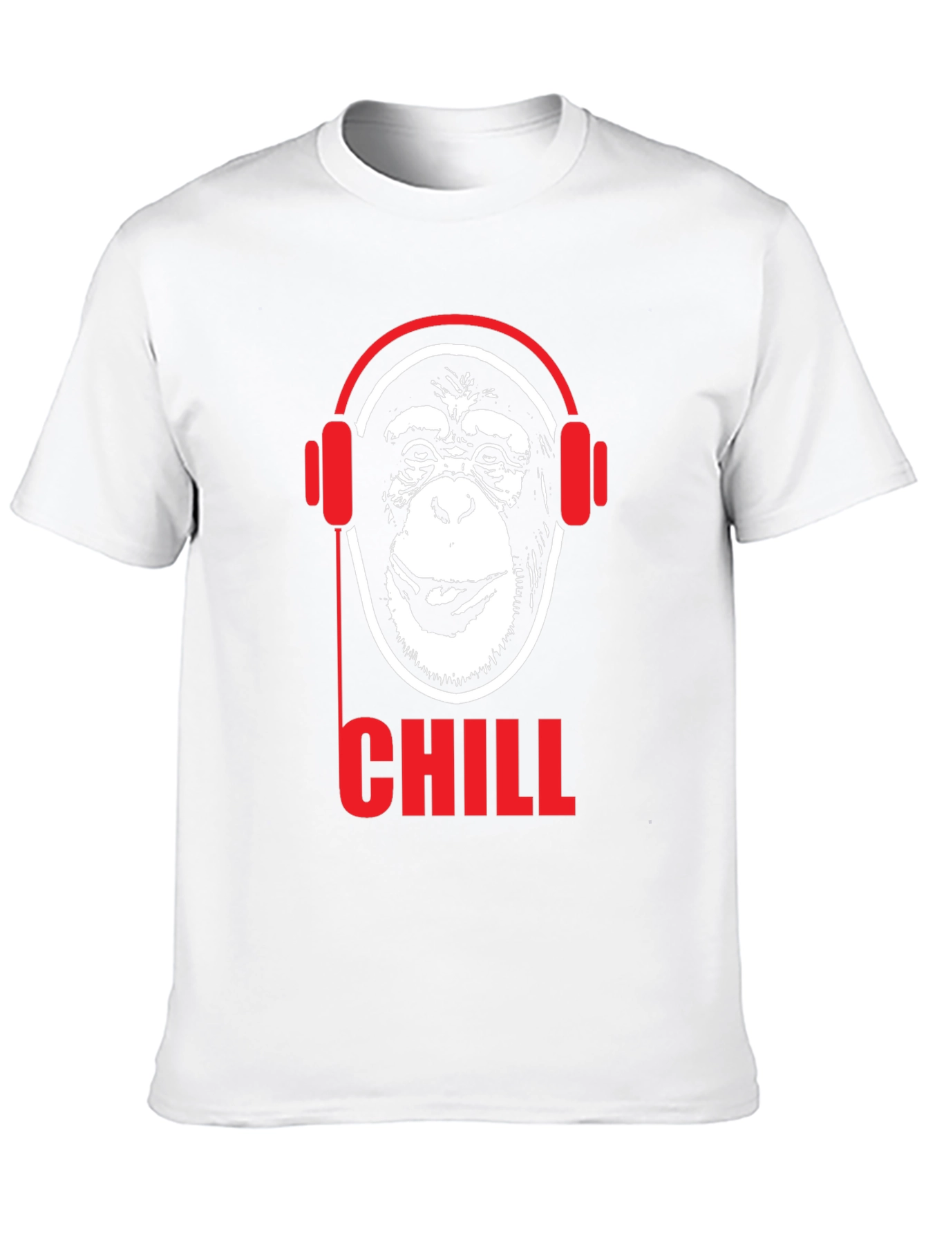 Chill Monkey Graphic Tee - Red & Black