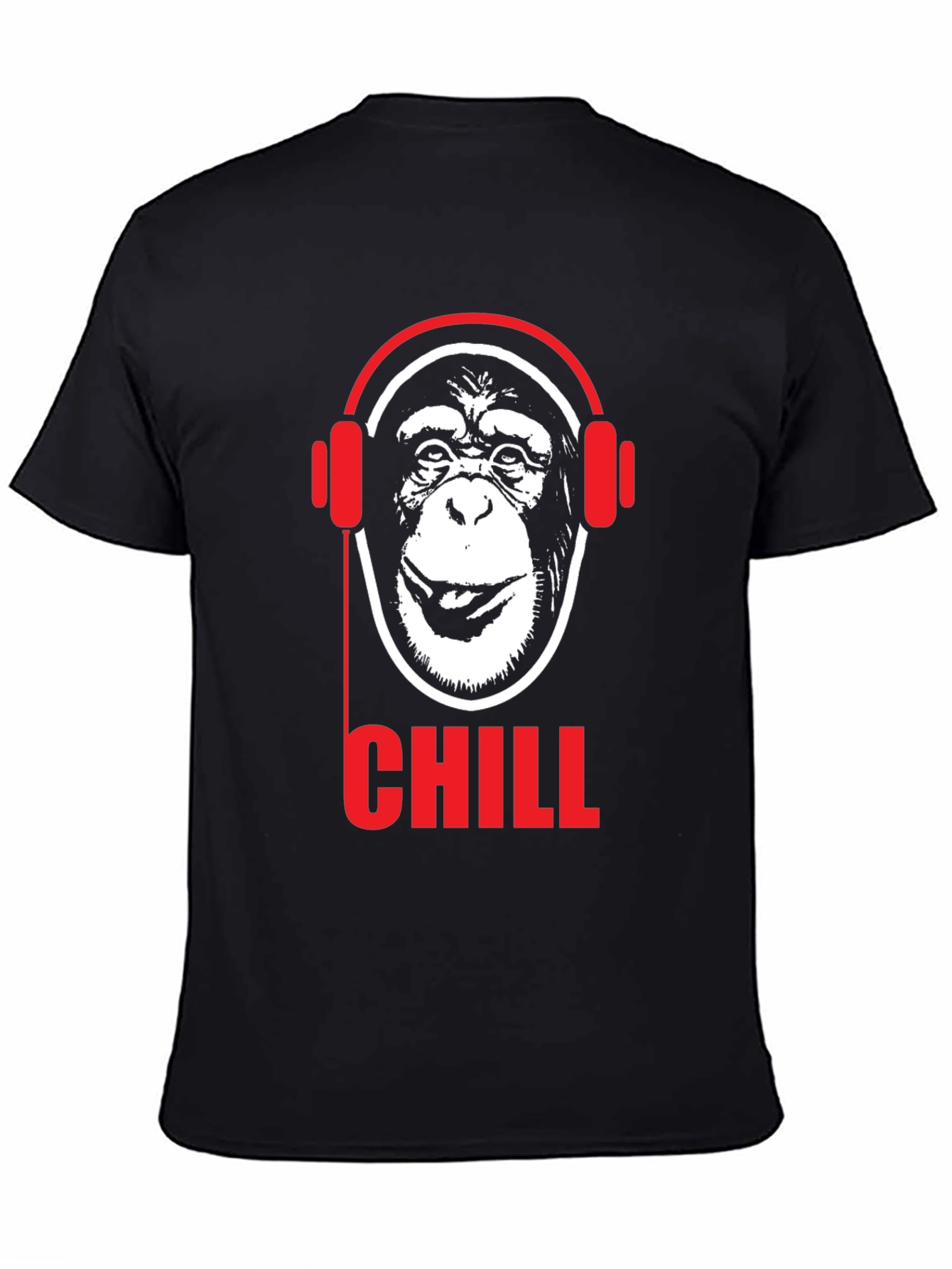 Chill Monkey Graphic Tee - Red & Black