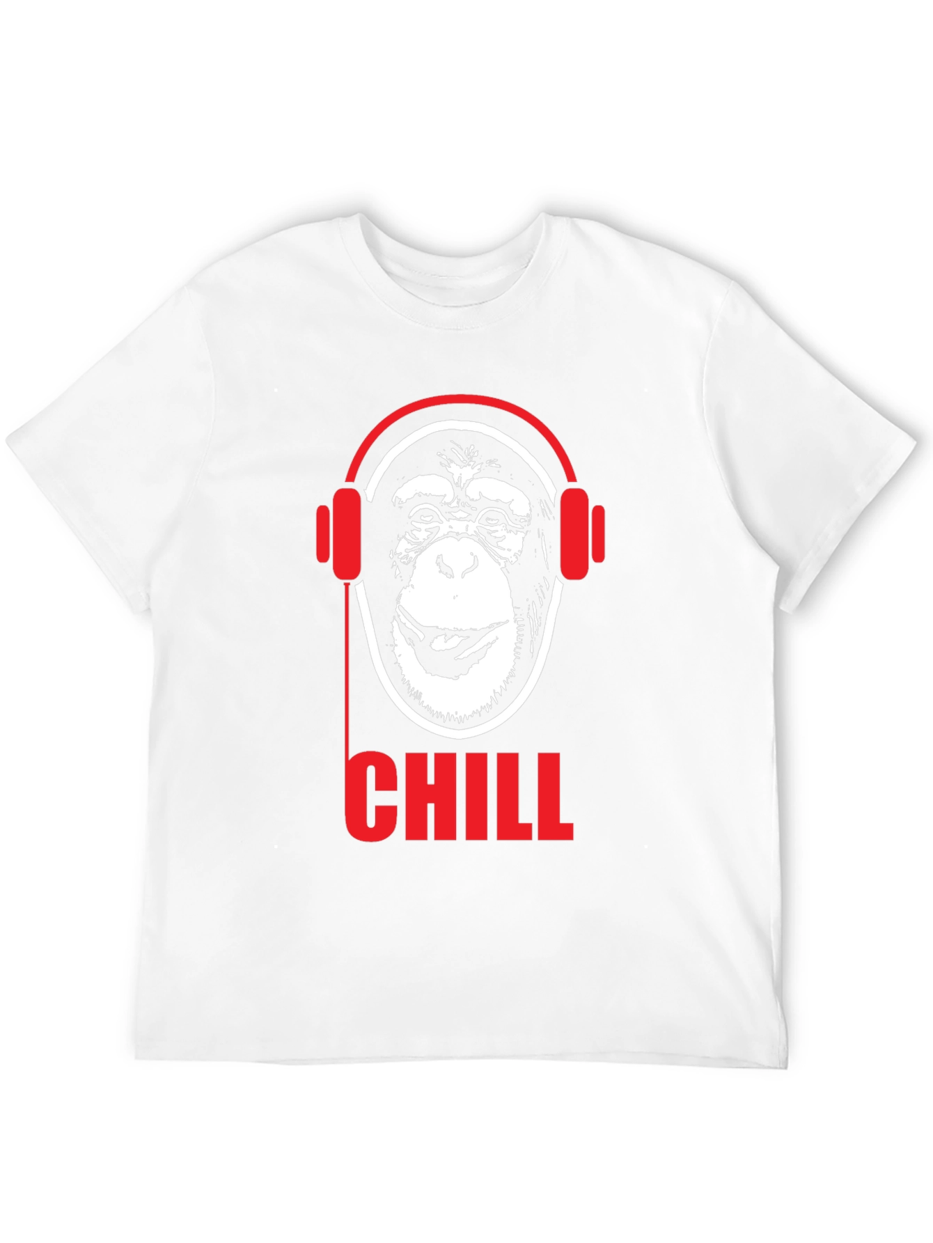 Chill Monkey Graphic Tee - Red & Black