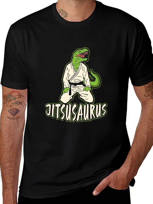 Jitsusaurus Black T-Shirt - Martial Arts Dino Tee