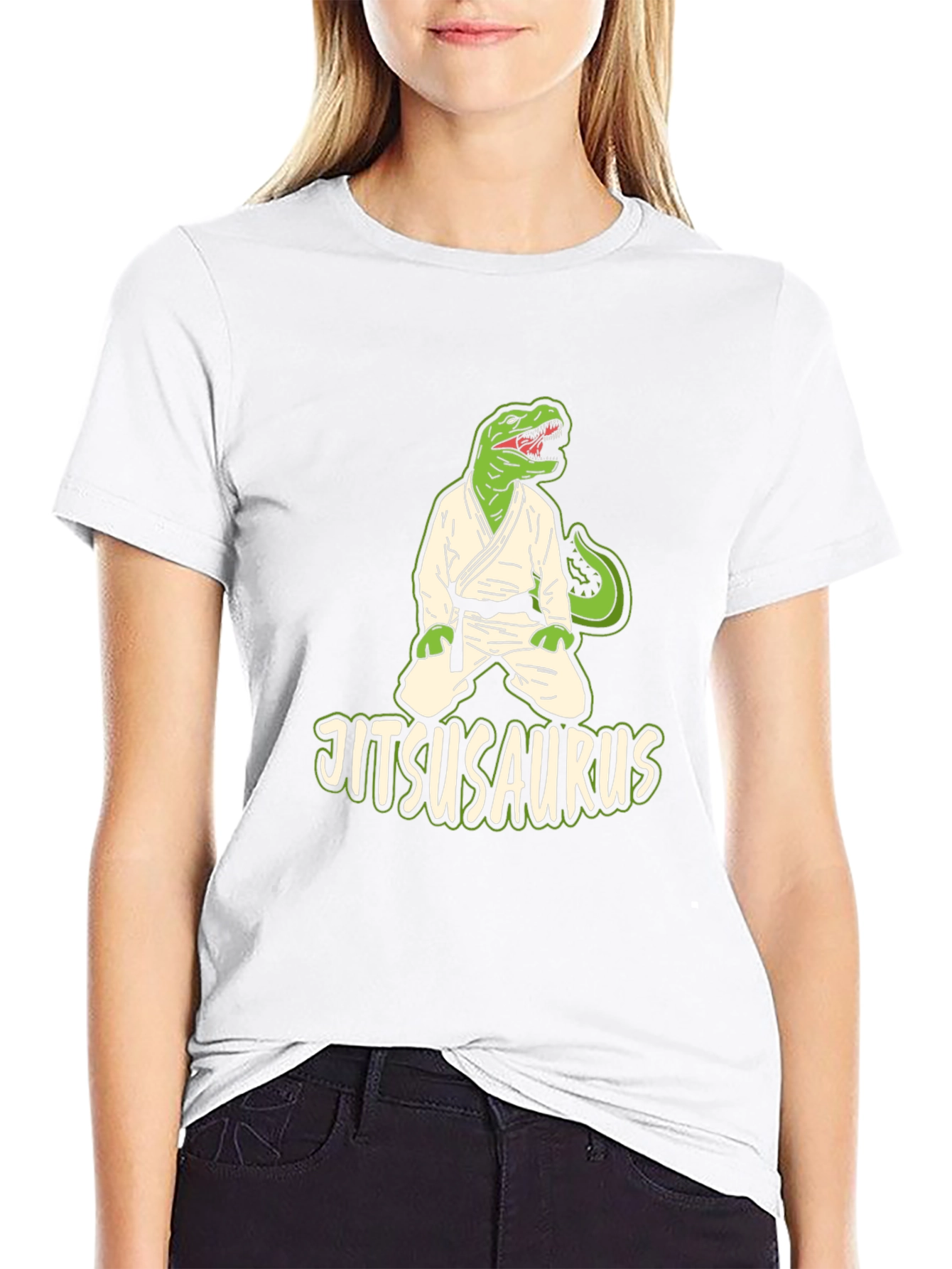 Jitsusaurus Black T-Shirt - Martial Arts Dino Tee
