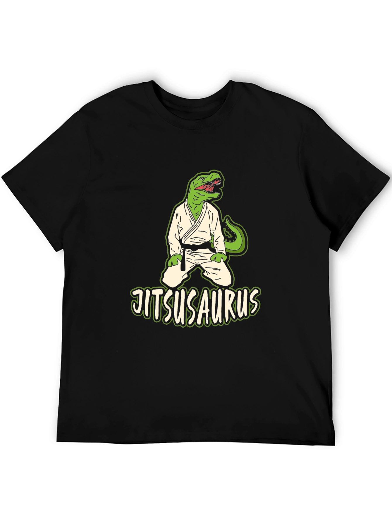 Jitsusaurus Black T-Shirt - Martial Arts Dino Tee