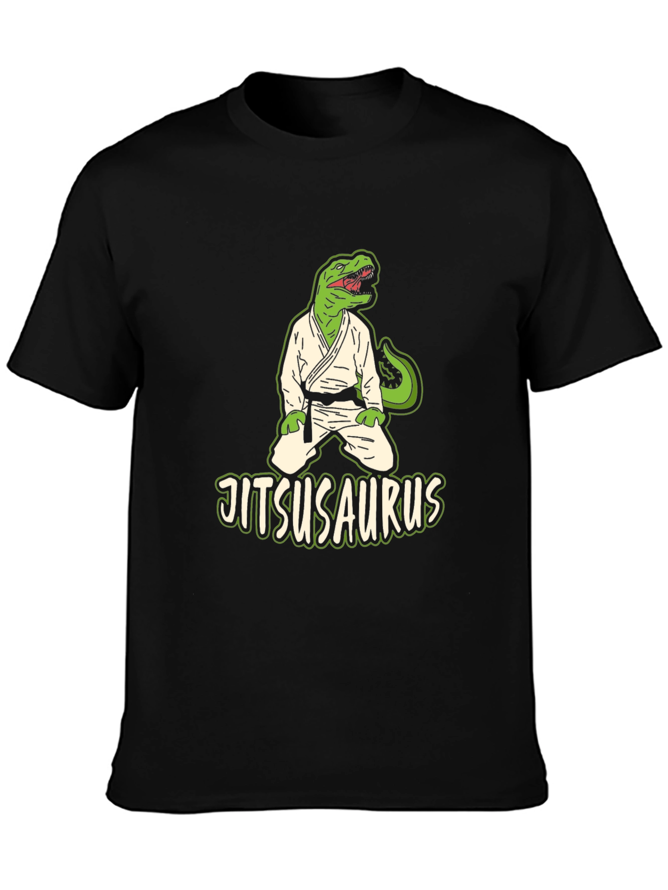 Jitsusaurus Black T-Shirt - Martial Arts Dino Tee