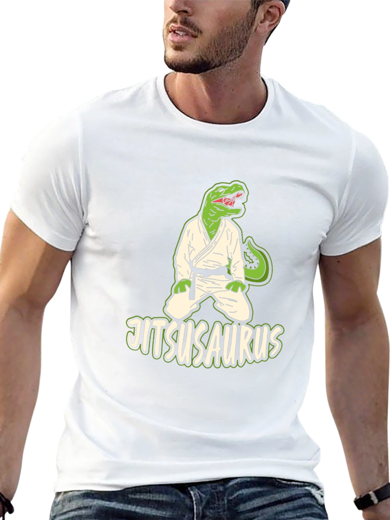 Jitsusaurus Black T-Shirt - Martial Arts Dino Tee