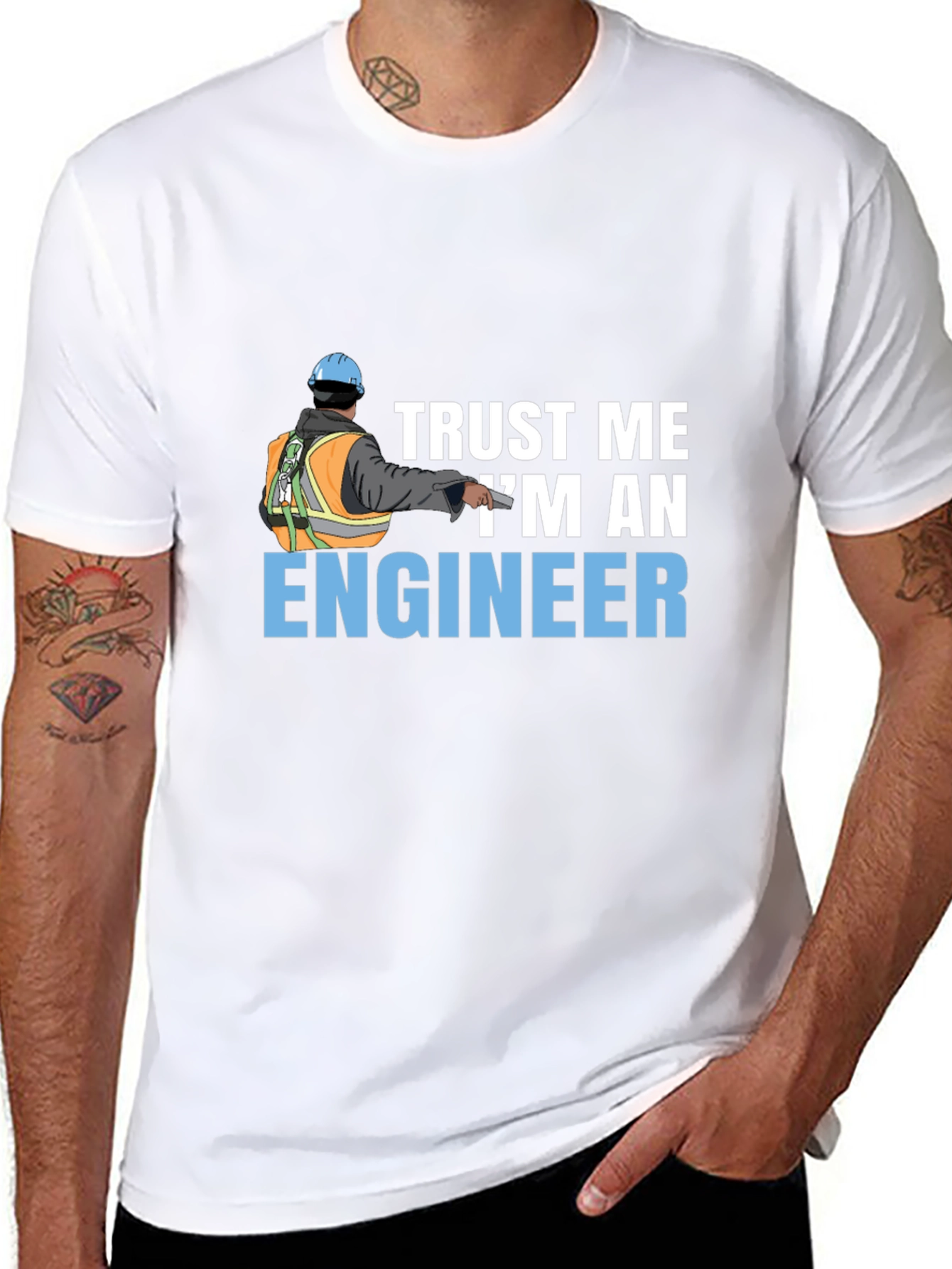 Trust Me Im An Engineer Black T-Shirt