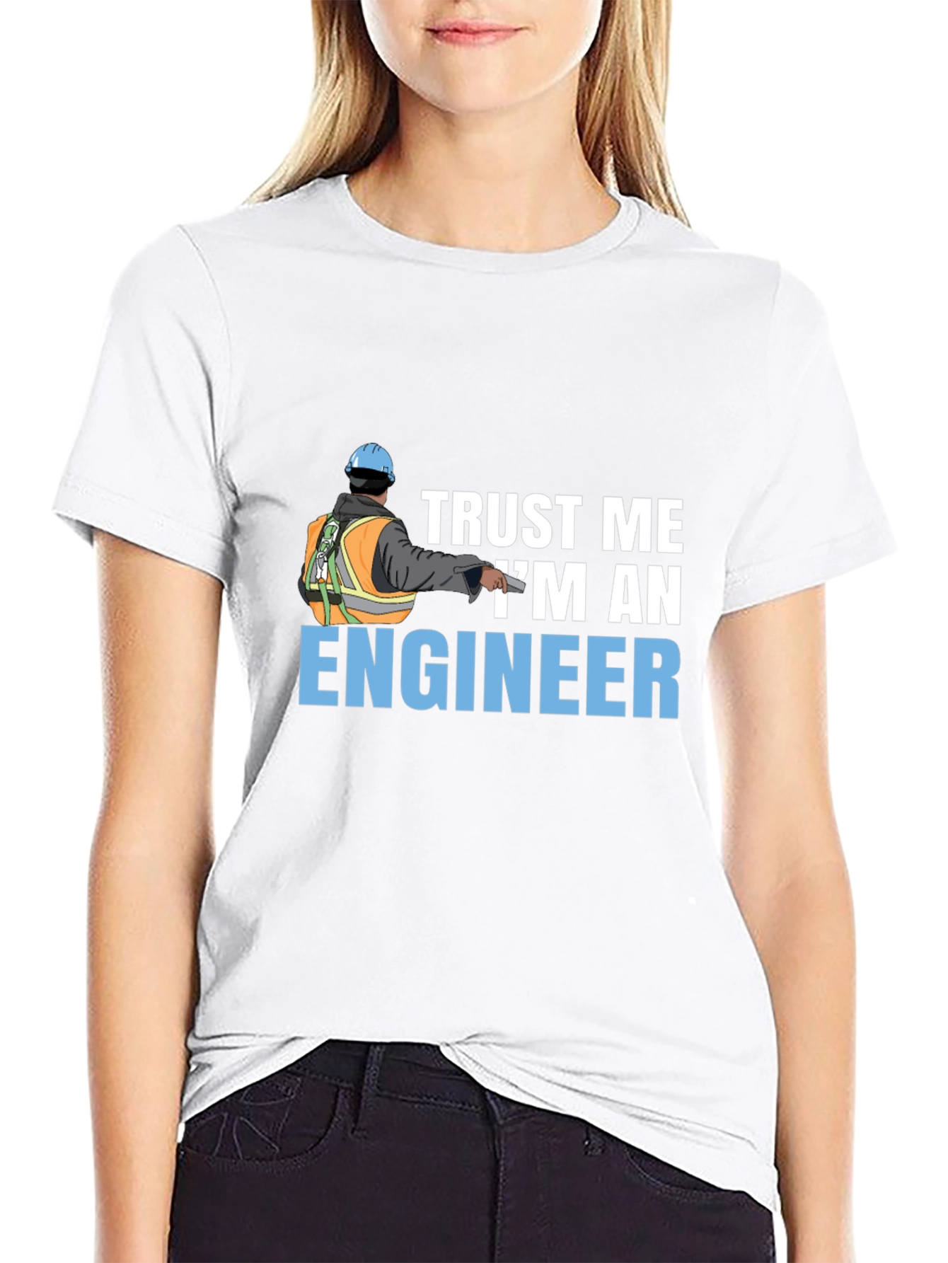Trust Me Im An Engineer Black T-Shirt