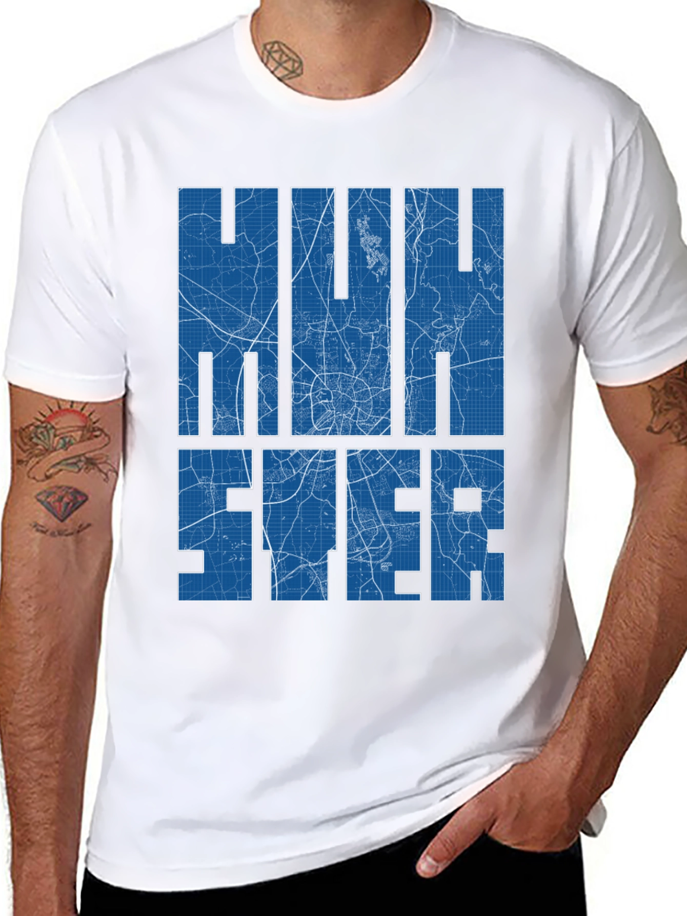 Hustler Blueprint Graphic Tee