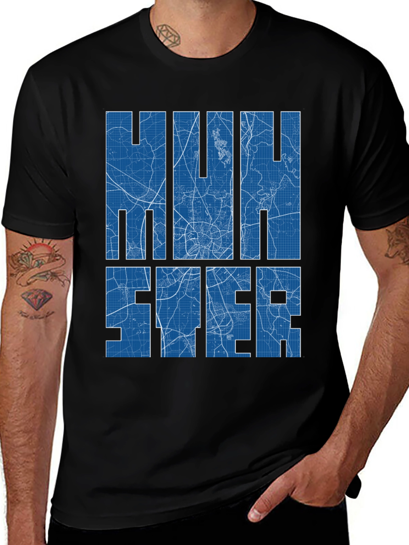 Hustler Blueprint Graphic Tee