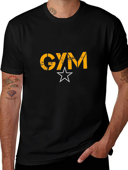 GYM Star Graphic Black T-Shirt