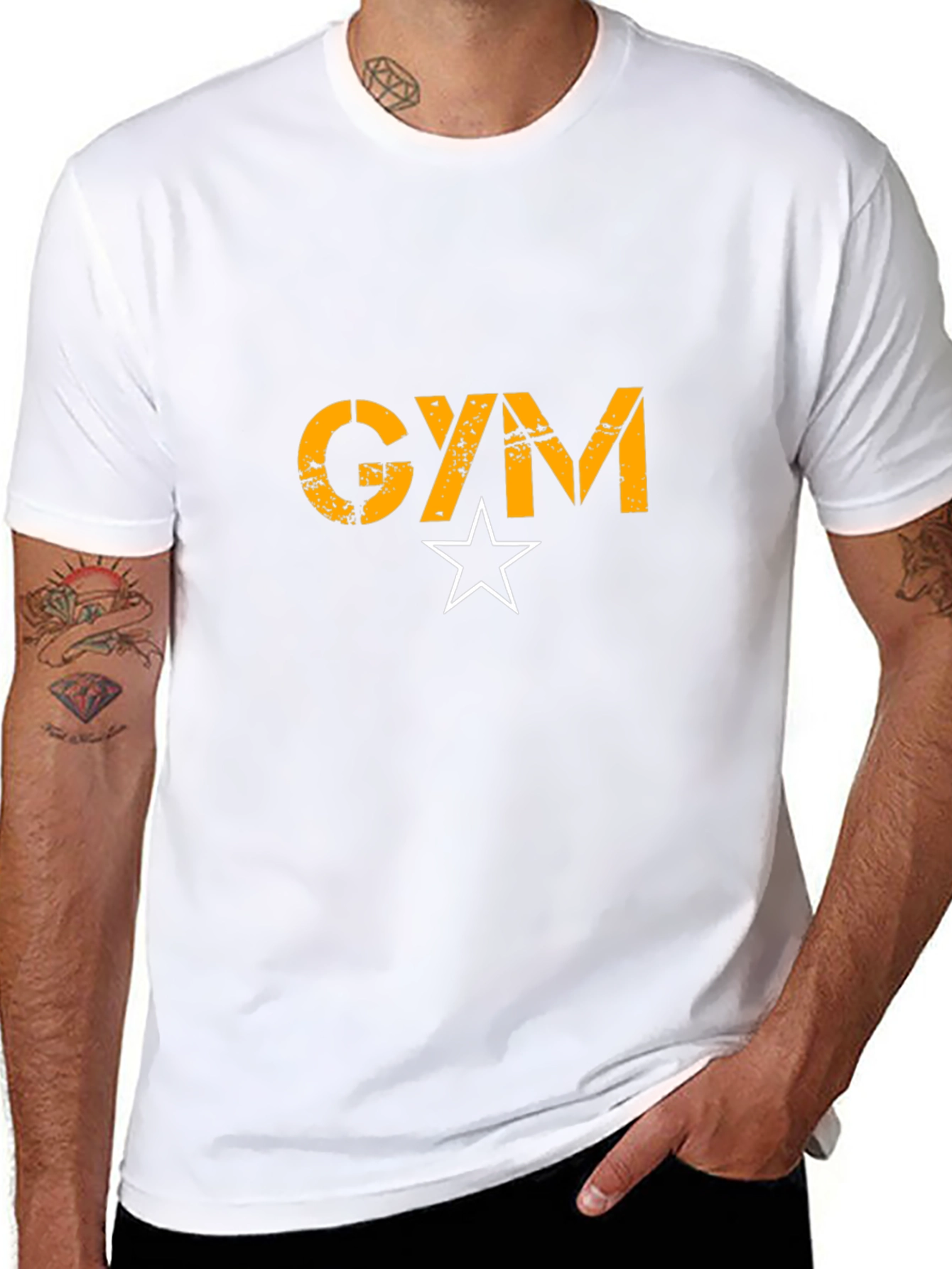 GYM Star Graphic Black T-Shirt