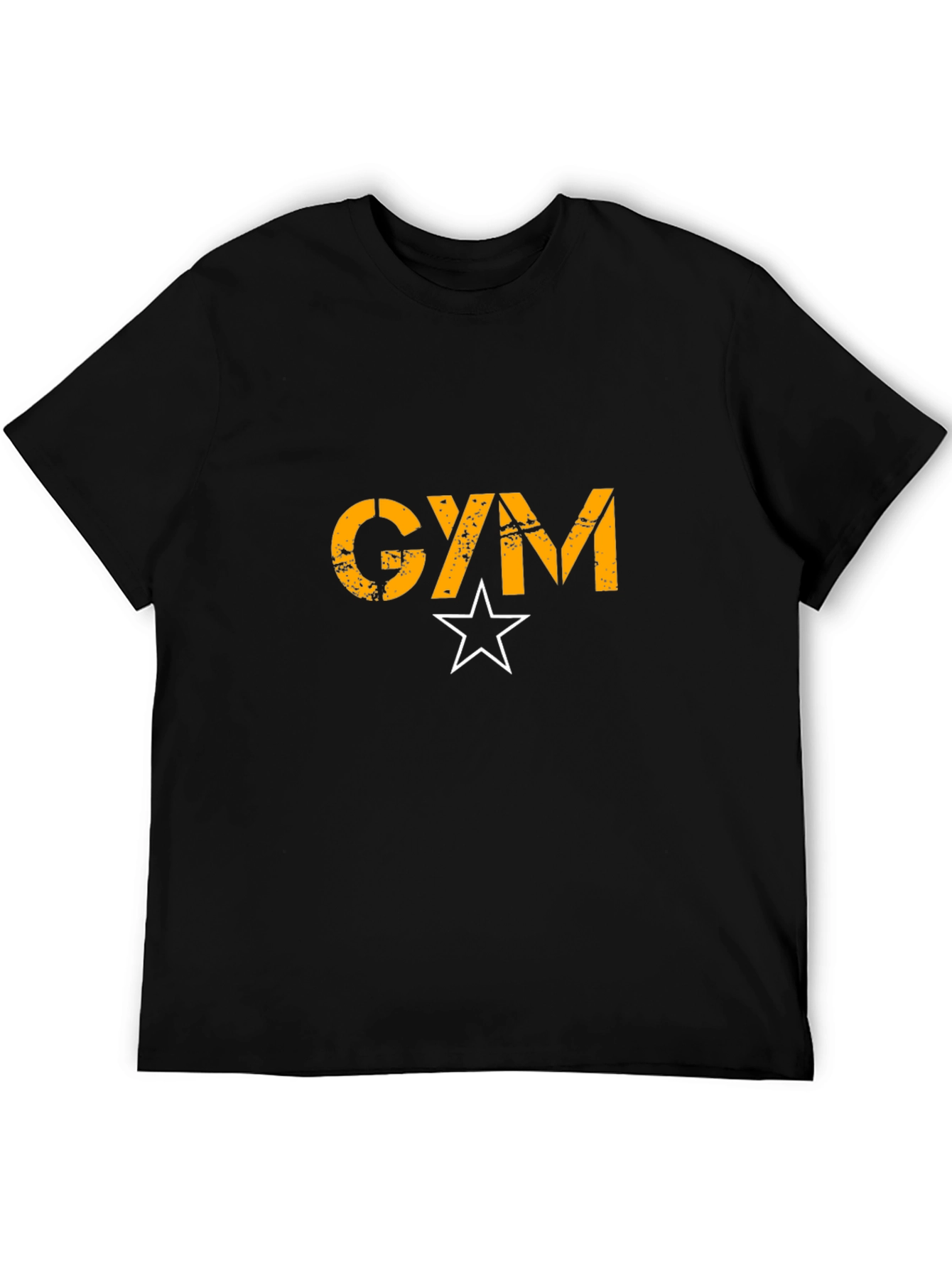 GYM Star Graphic Black T-Shirt