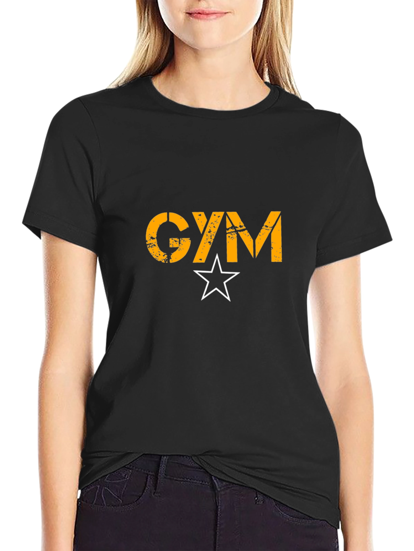 GYM Star Graphic Black T-Shirt