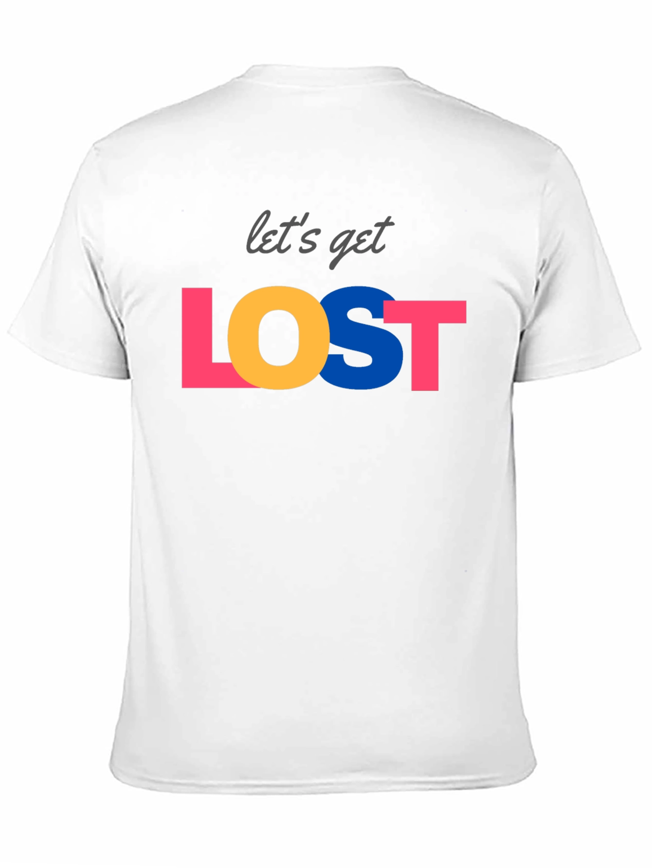 Lets Get Lost Graphic Tee - Black Crew Neck