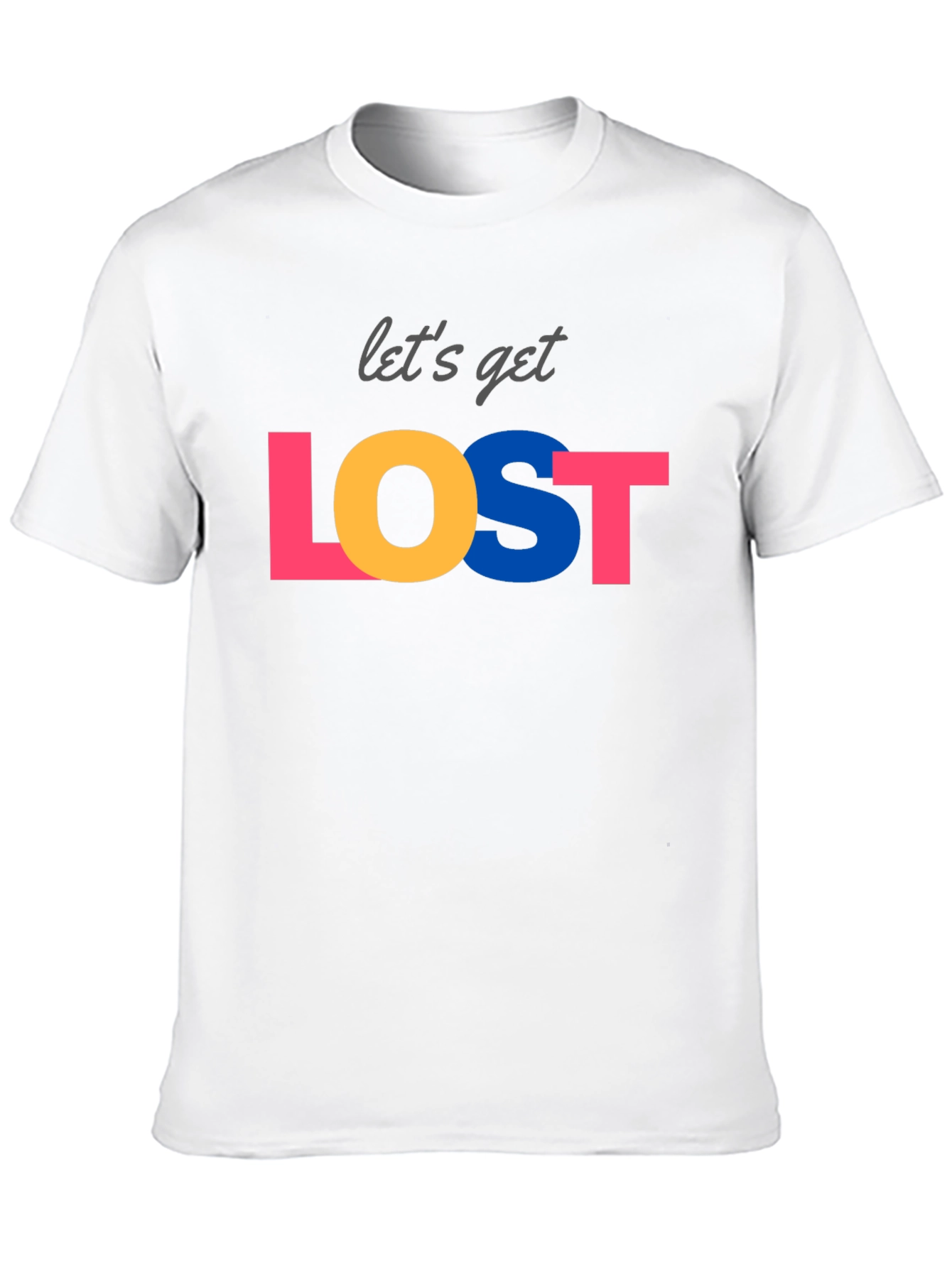 Lets Get Lost Graphic Tee - Black Crew Neck