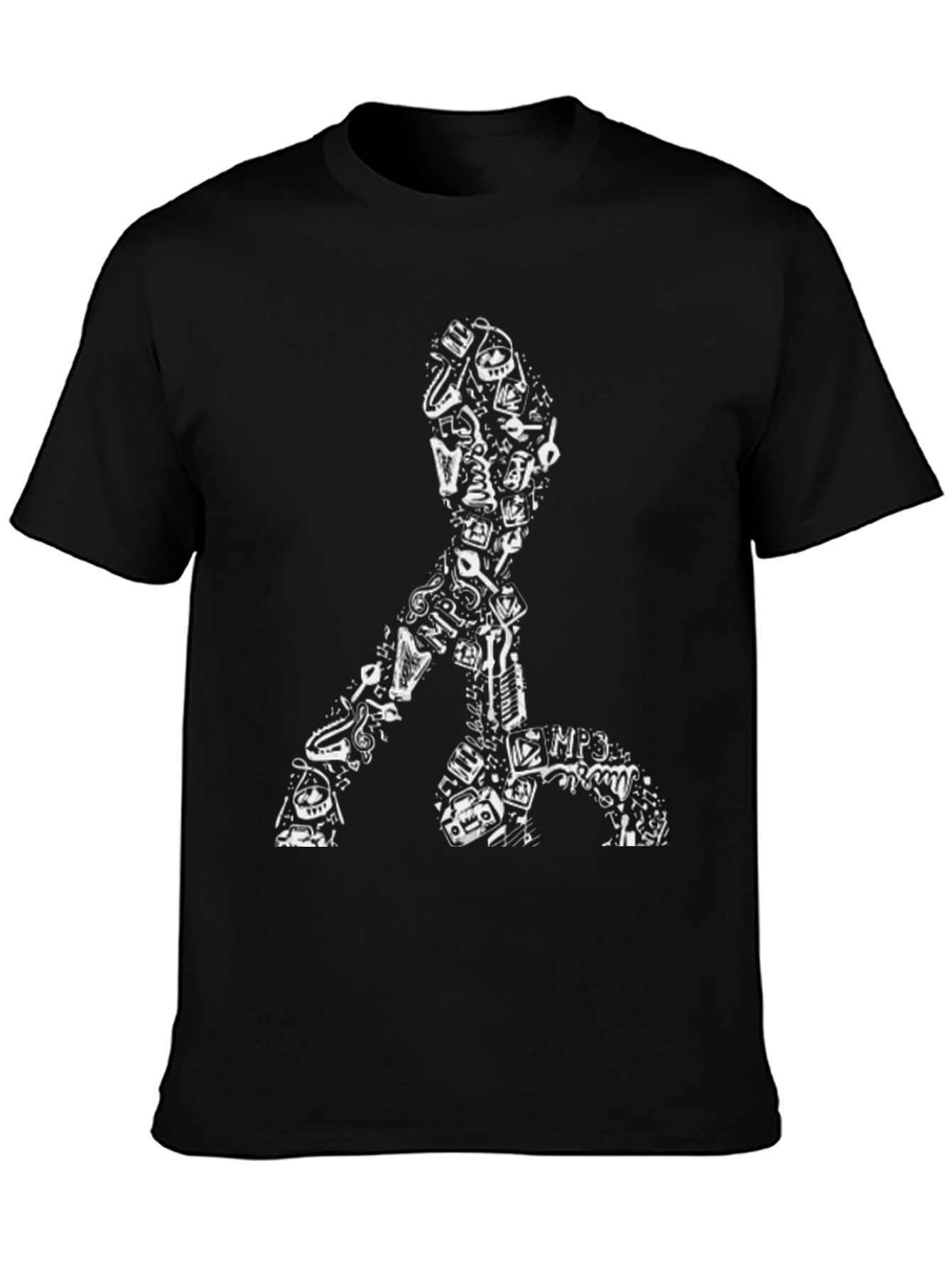 Unique Music Lover Black T-Shirt