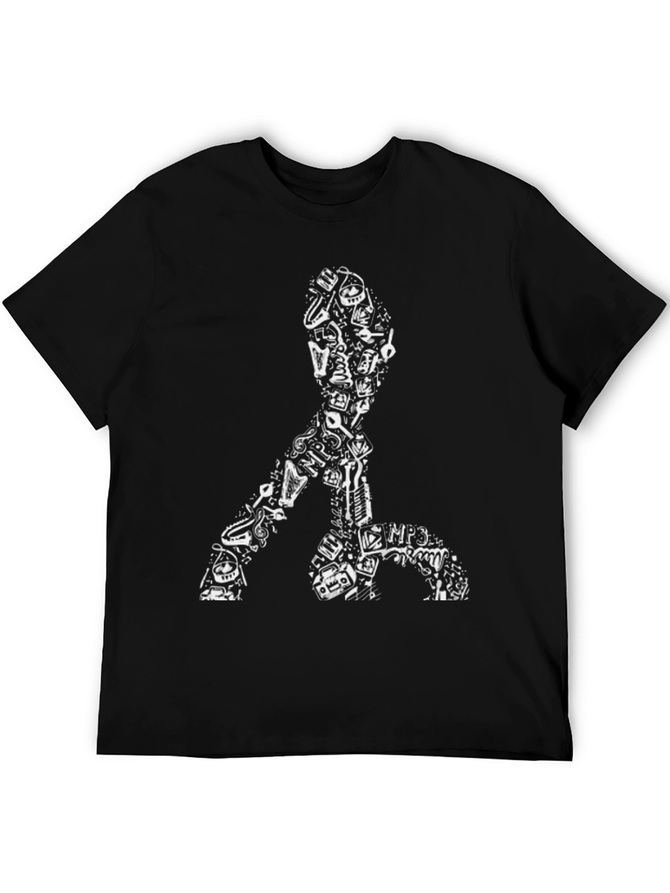 Unique Music Lover Black T-Shirt