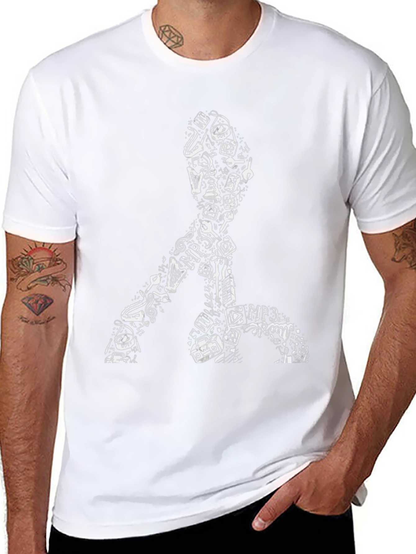Unique Music Lover Black T-Shirt
