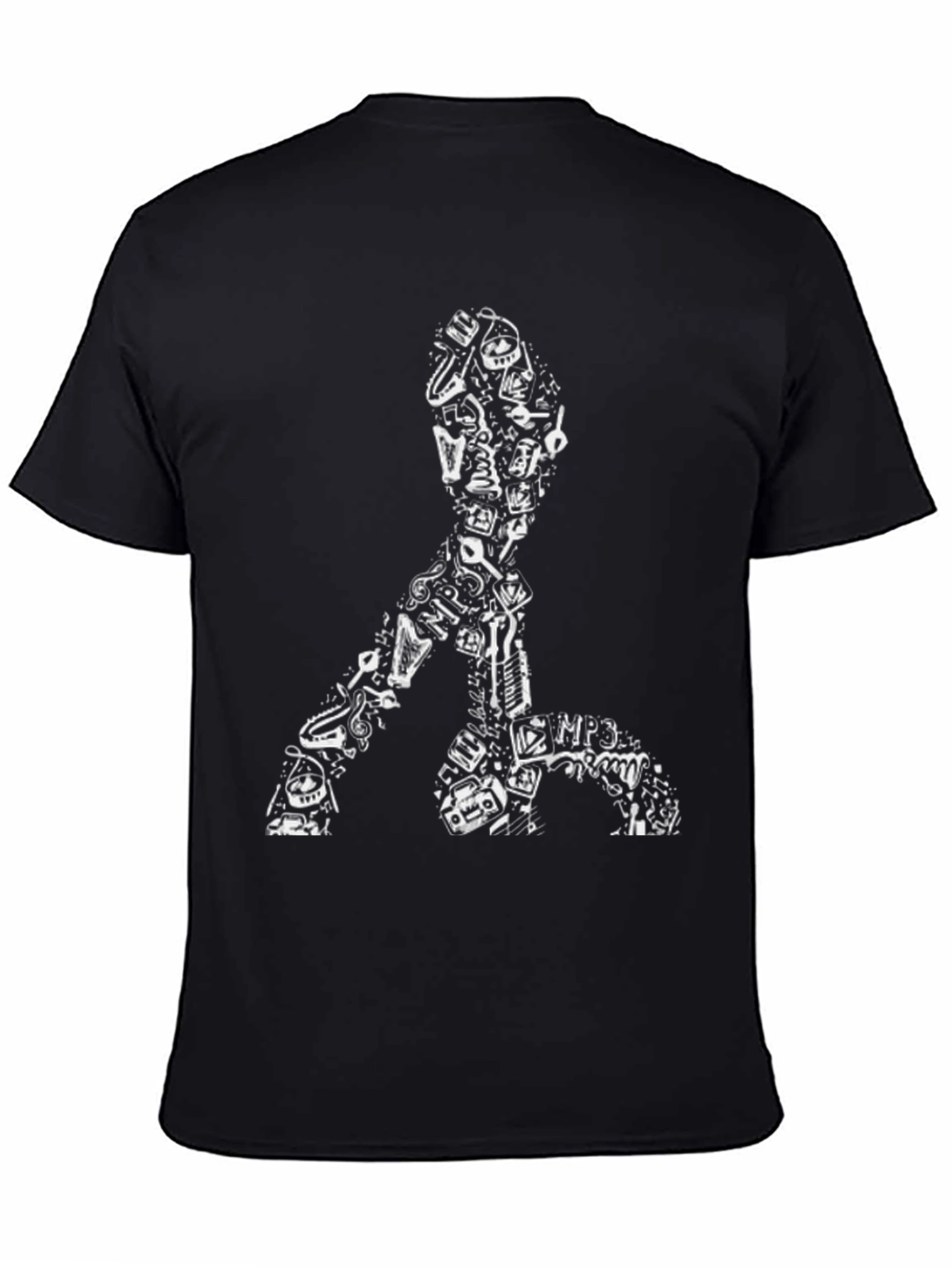 Unique Music Lover Black T-Shirt