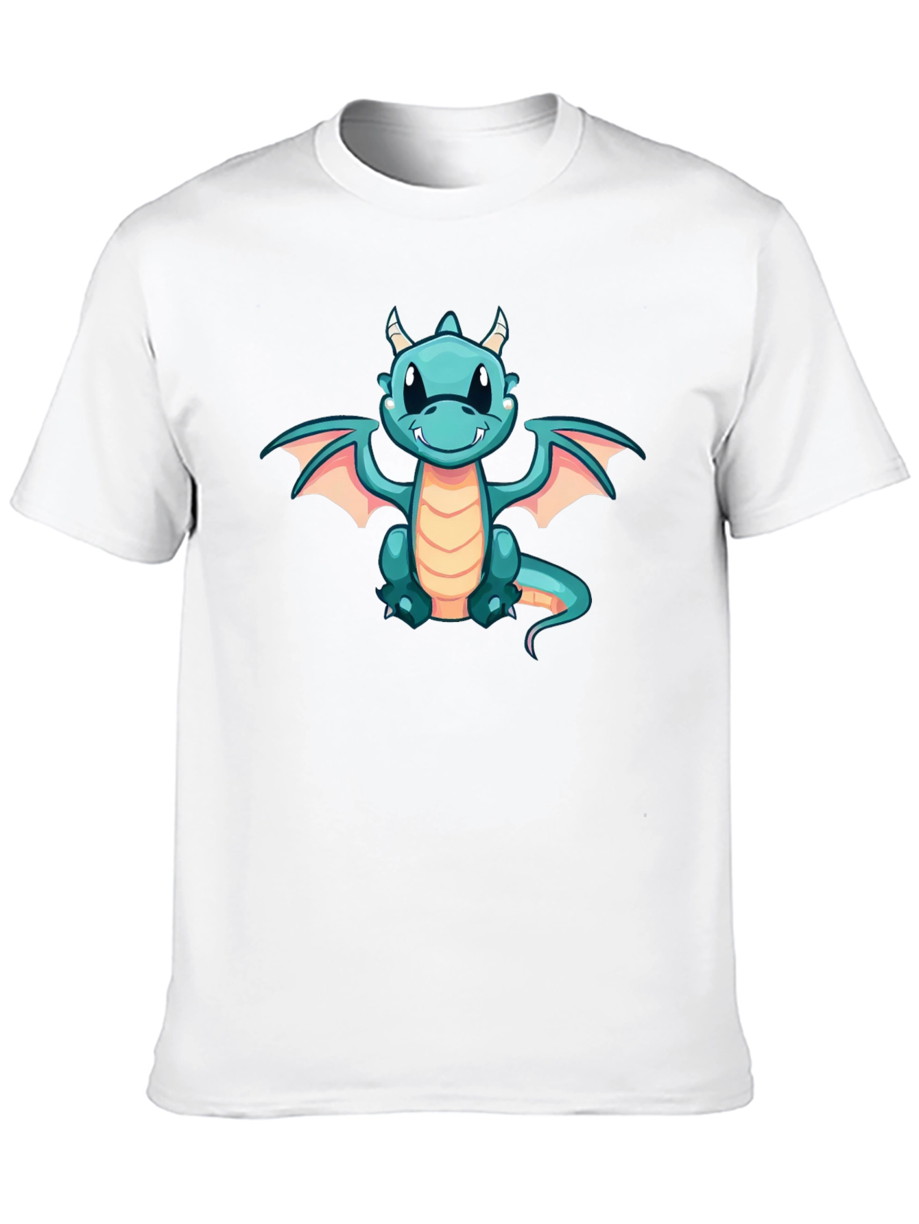 Cute Cartoon Dragon Black T-Shirt