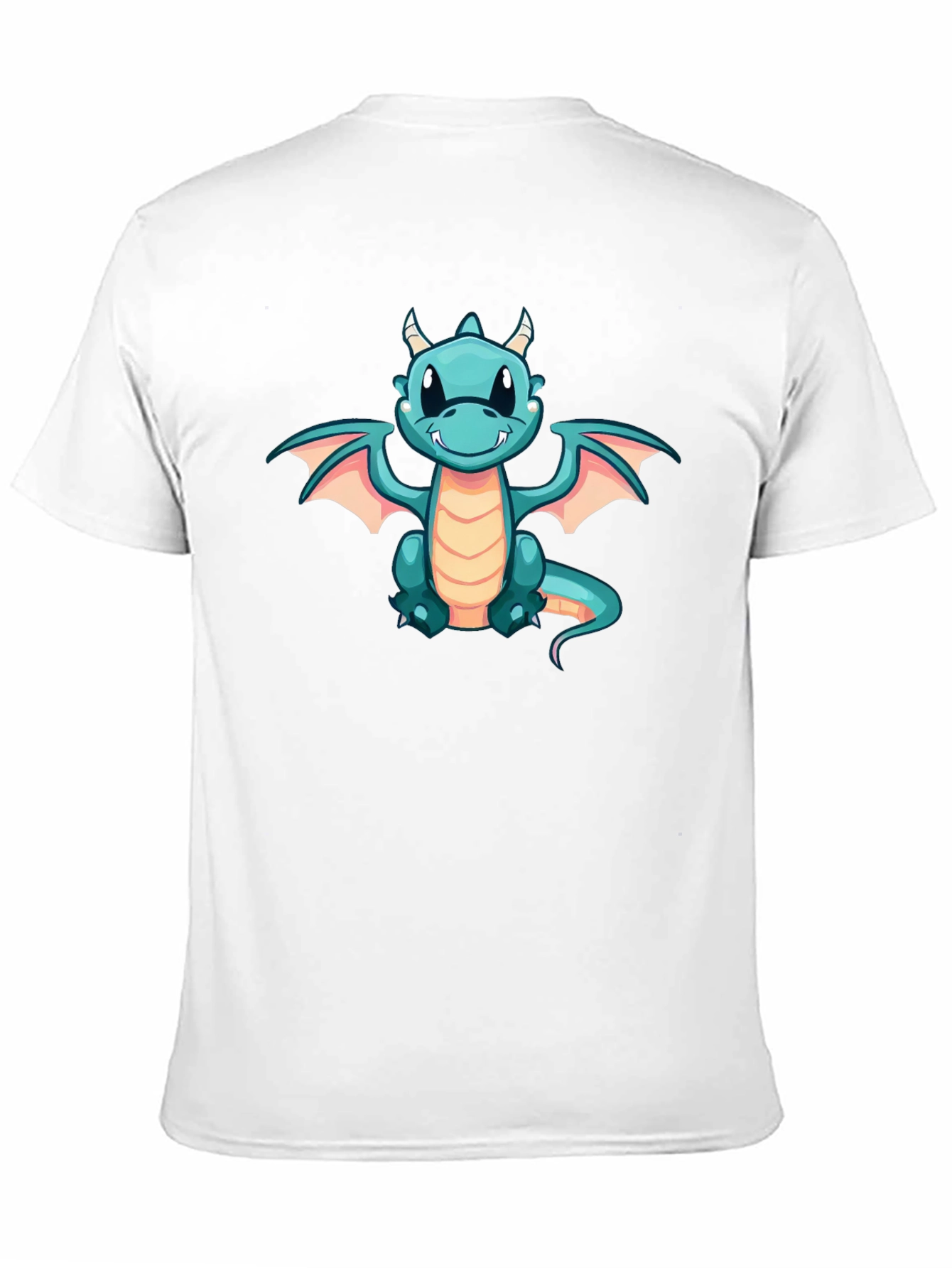 Cute Cartoon Dragon Black T-Shirt