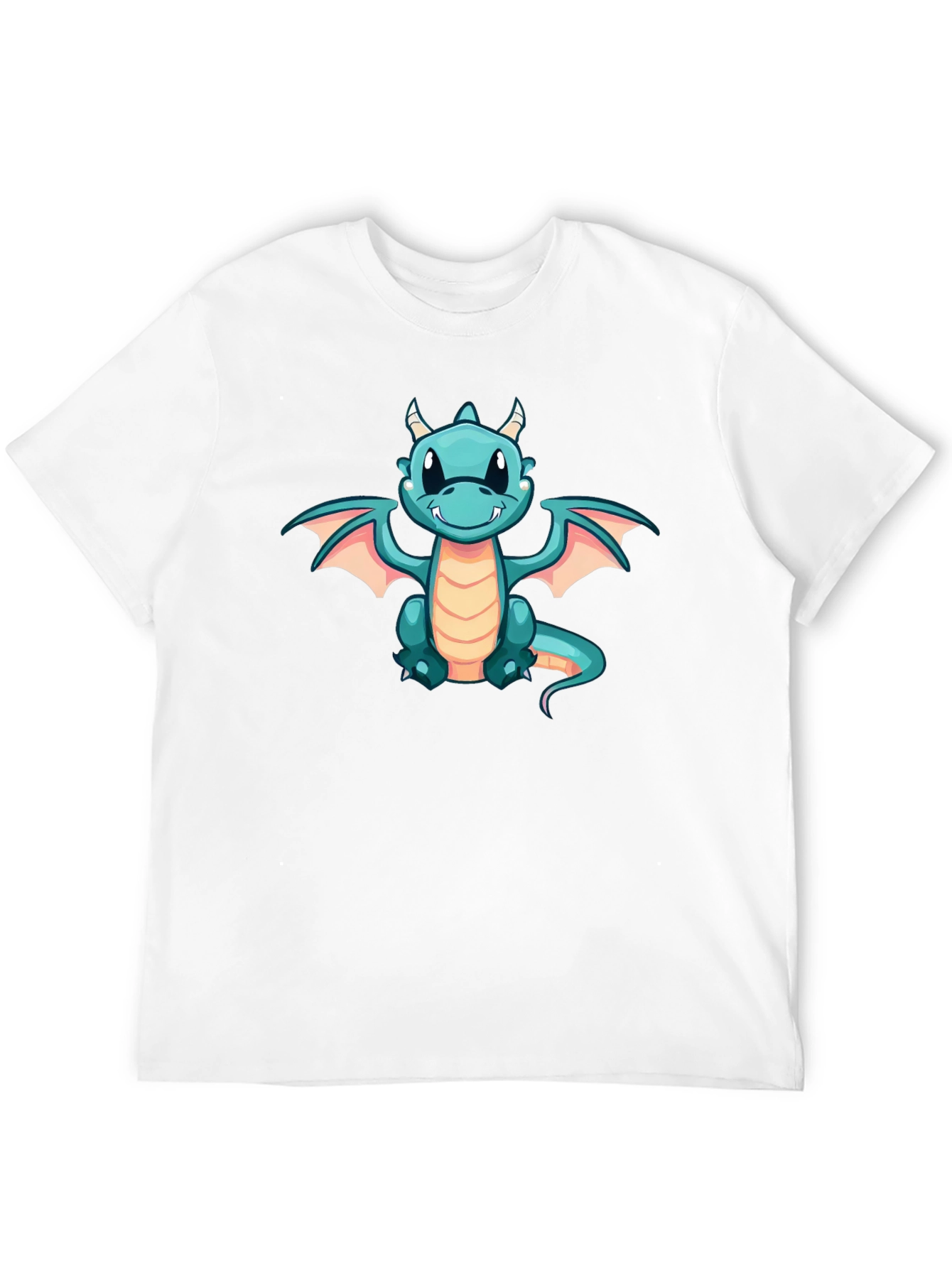 Cute Cartoon Dragon Black T-Shirt