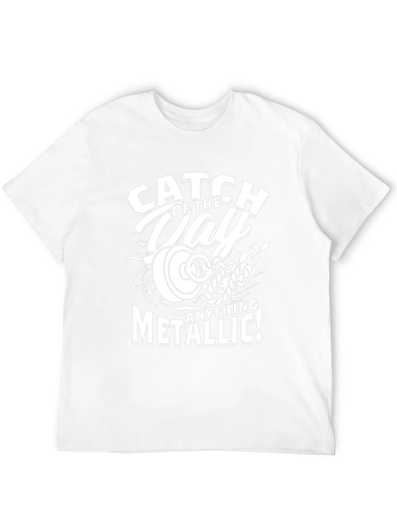 Catch of the Day Metallic Black T-Shirt