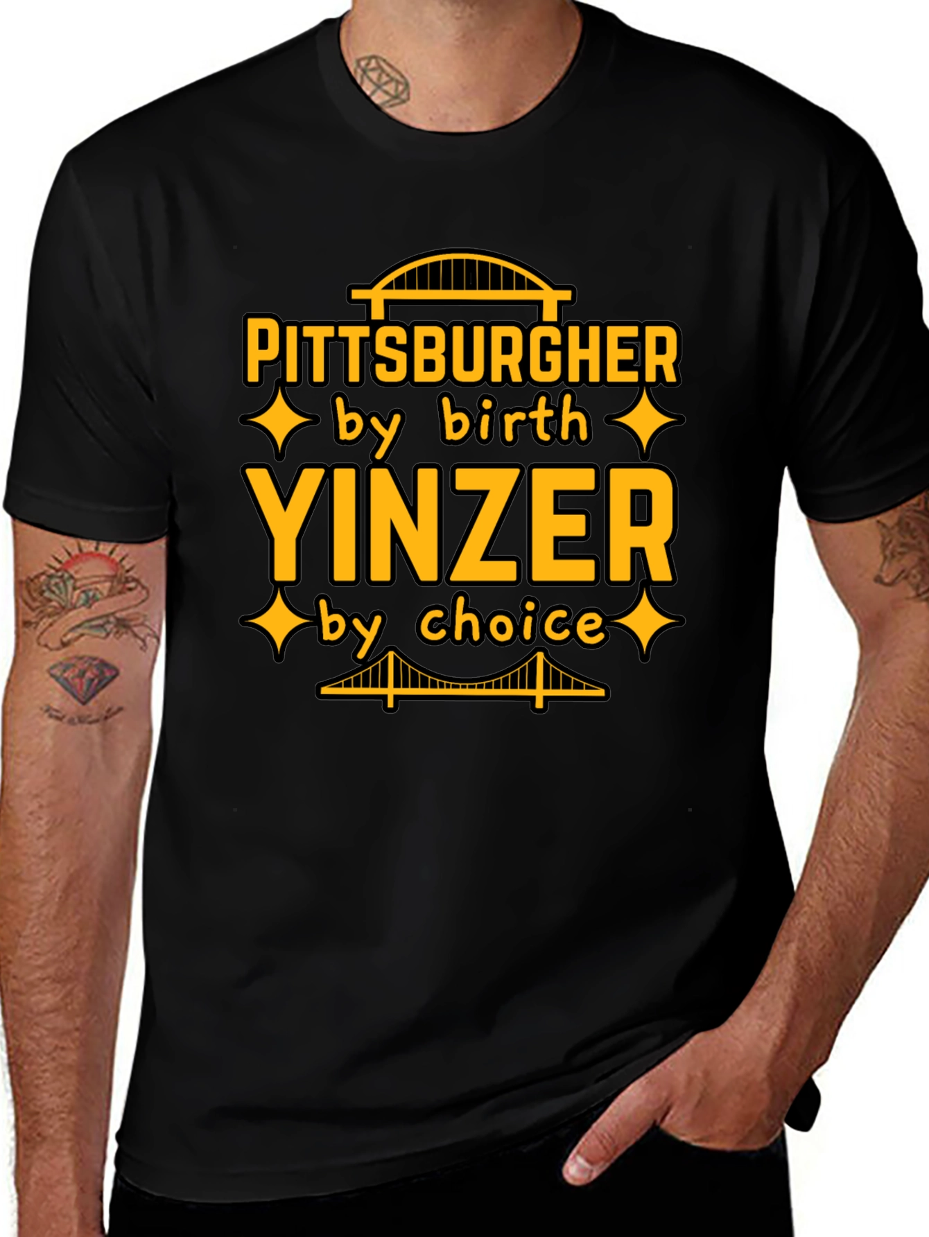 Pittsburgher Yinzer by Birth T-Shirt