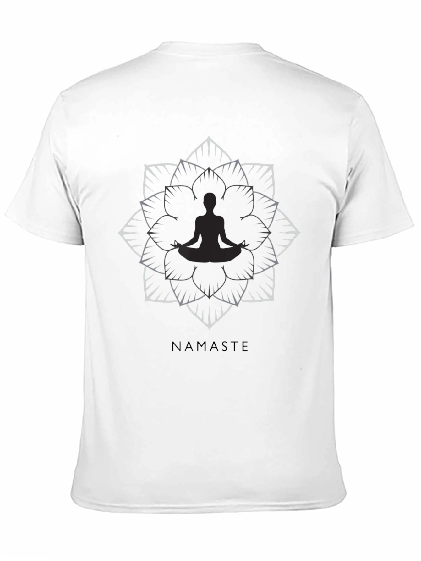 Namaste Lotus Flower Graphic Tee - Black