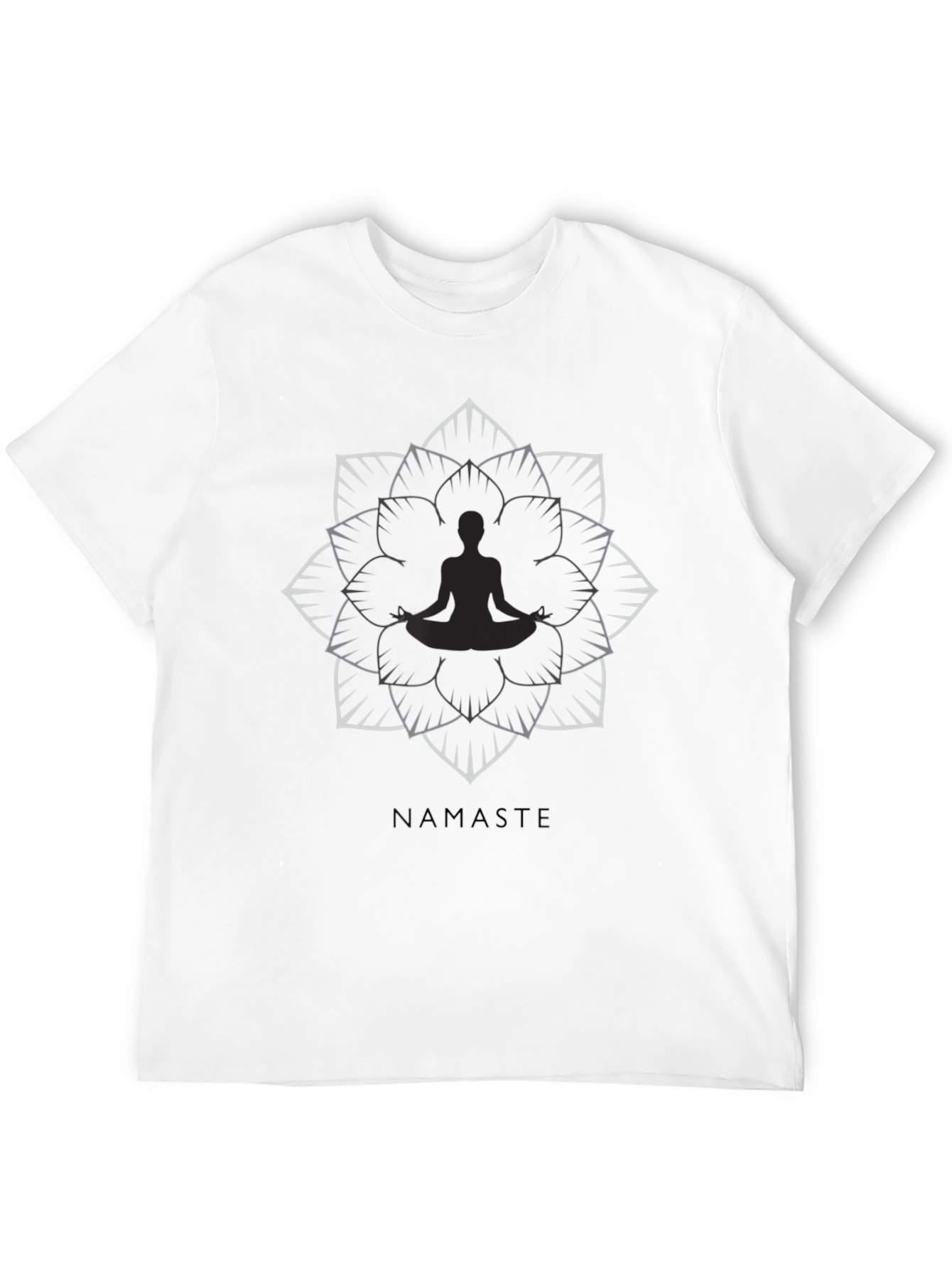 Namaste Lotus Flower Graphic Tee - Black