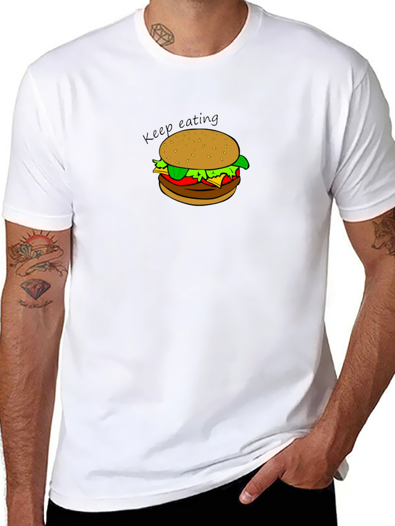 Keep Eating T-Shirt - Burger Design
