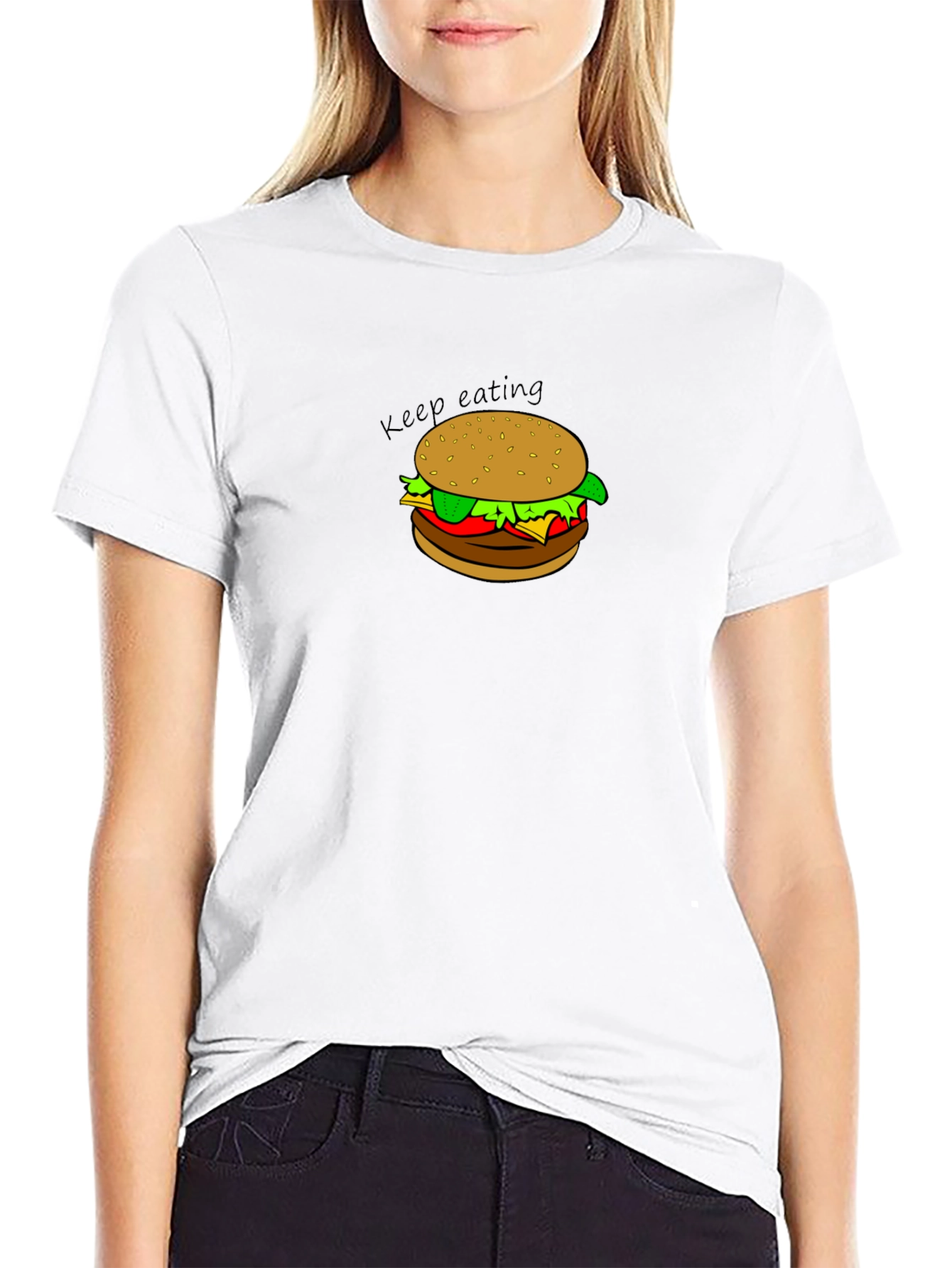 Keep Eating T-Shirt - Burger Design