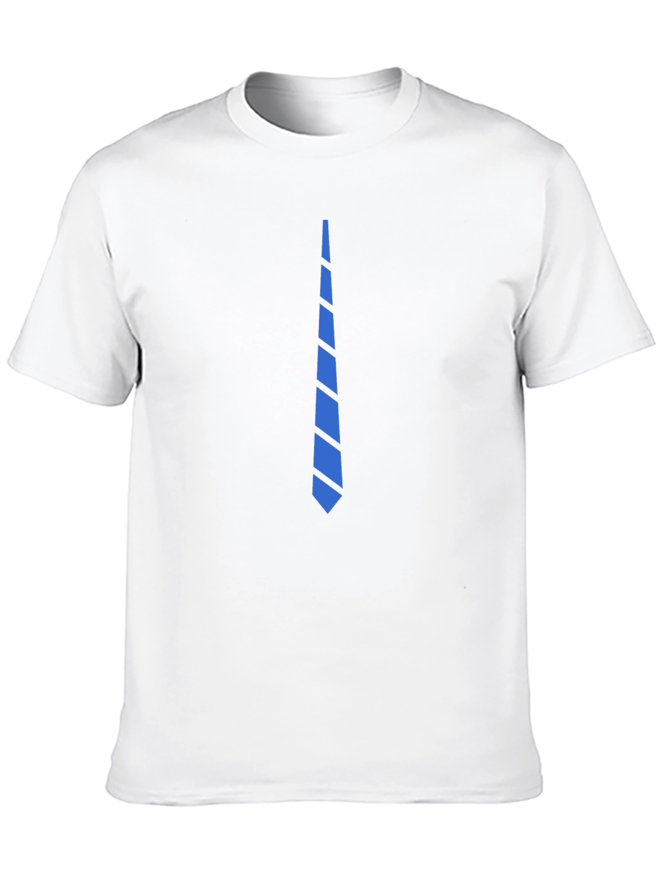 Mens Black T-Shirt with Blue Tie Graphic
