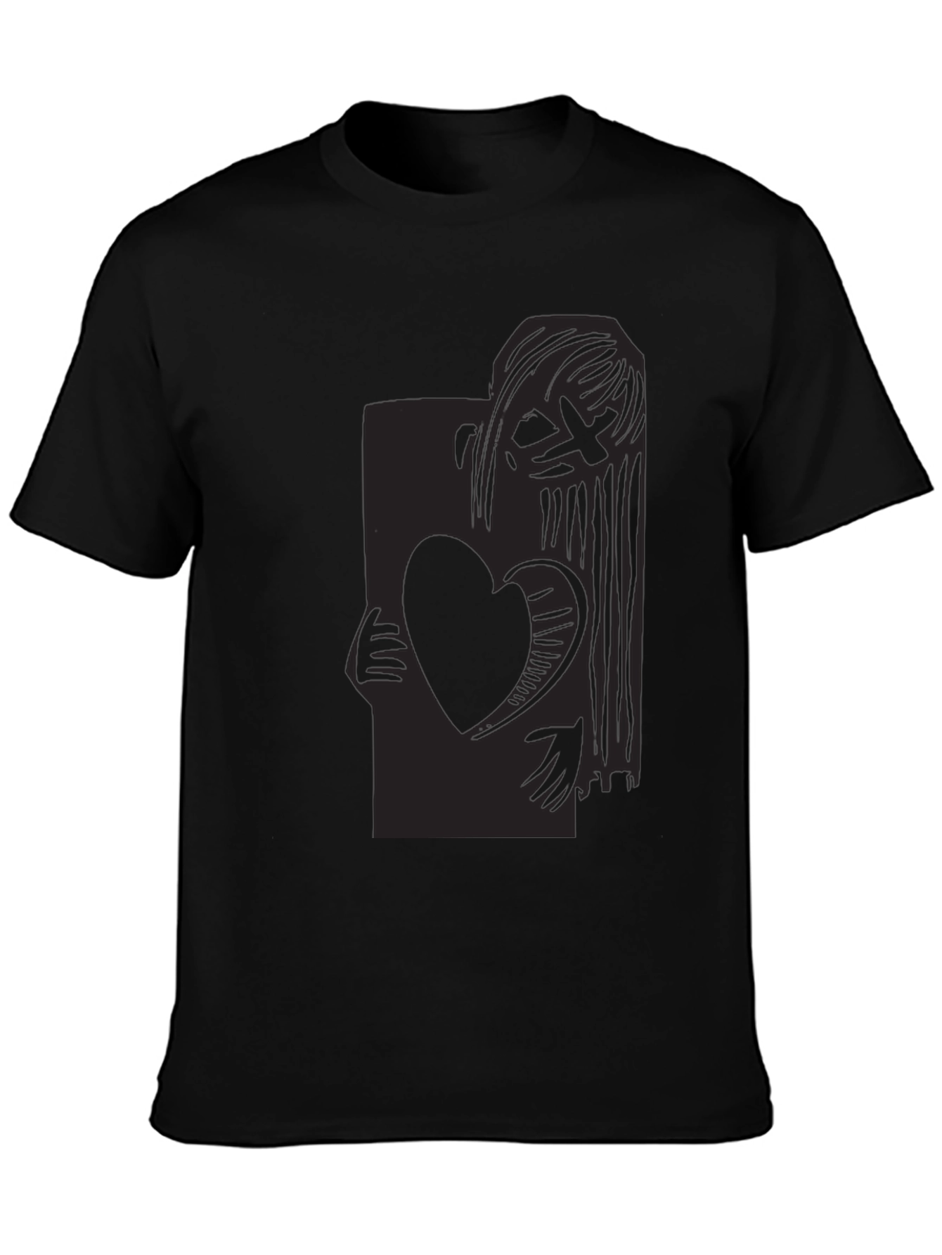 Heart Holder Graphic Tee - Dark Aesthetic T-Shirt
