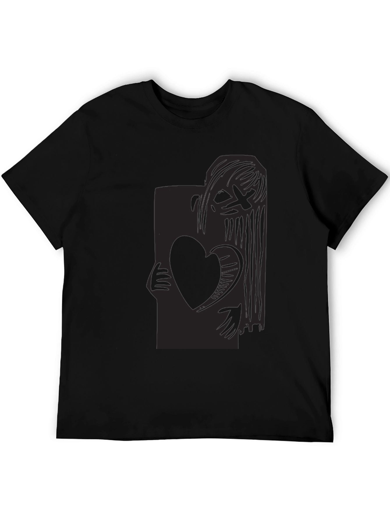 Heart Holder Graphic Tee - Dark Aesthetic T-Shirt