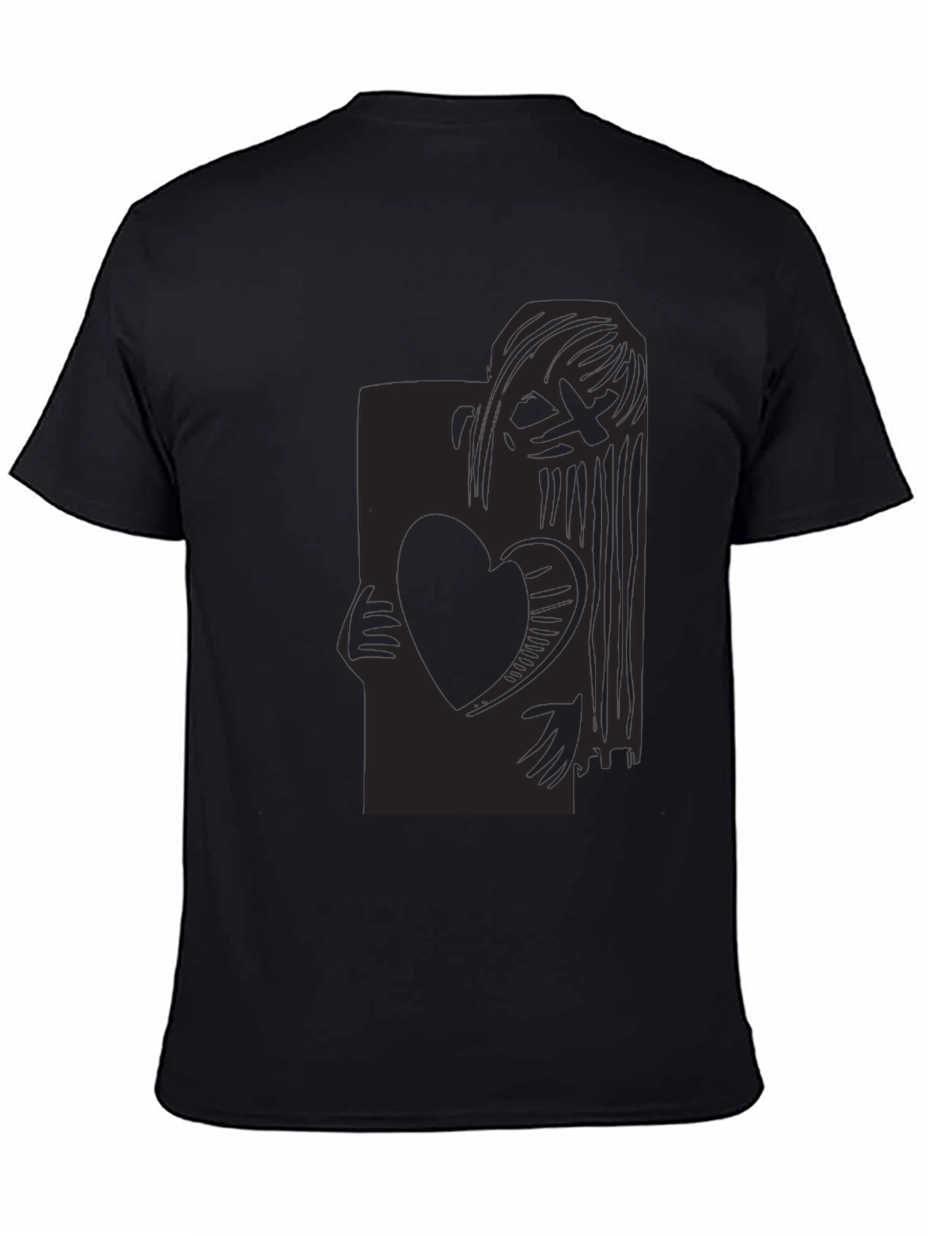 Heart Holder Graphic Tee - Dark Aesthetic T-Shirt