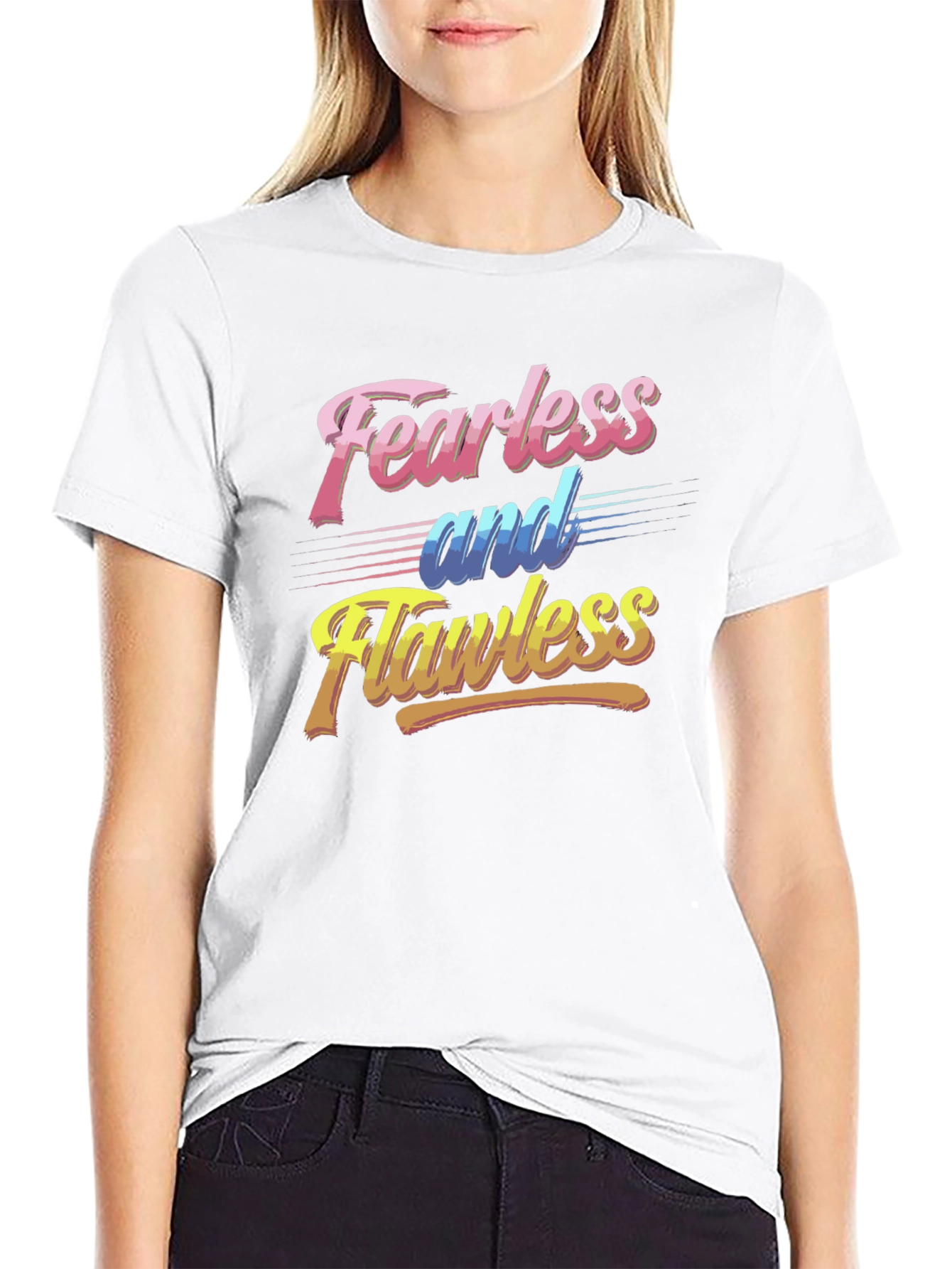 Fearless and Flawless Graphic Tee - Retro Style