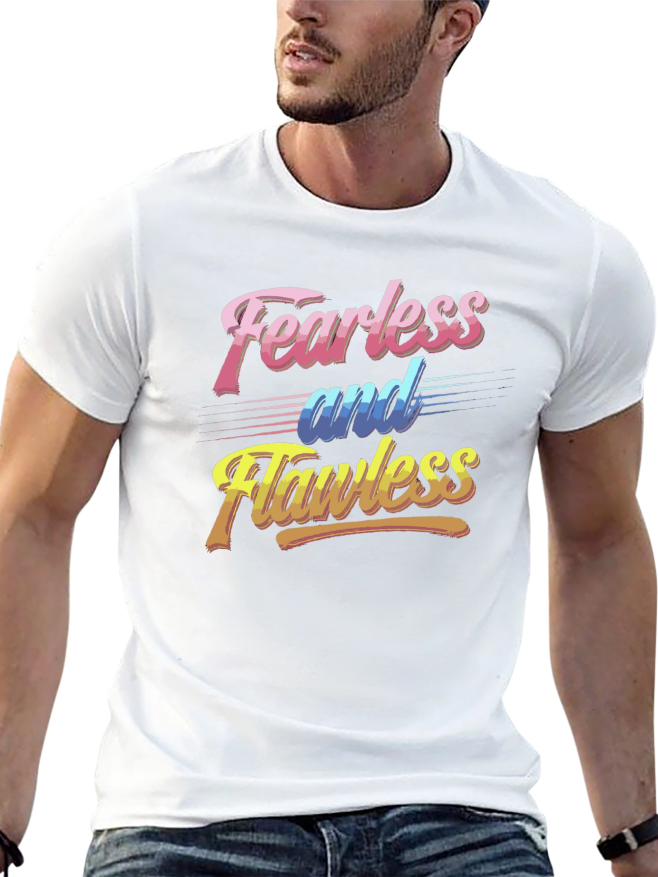 Fearless and Flawless Graphic Tee - Retro Style