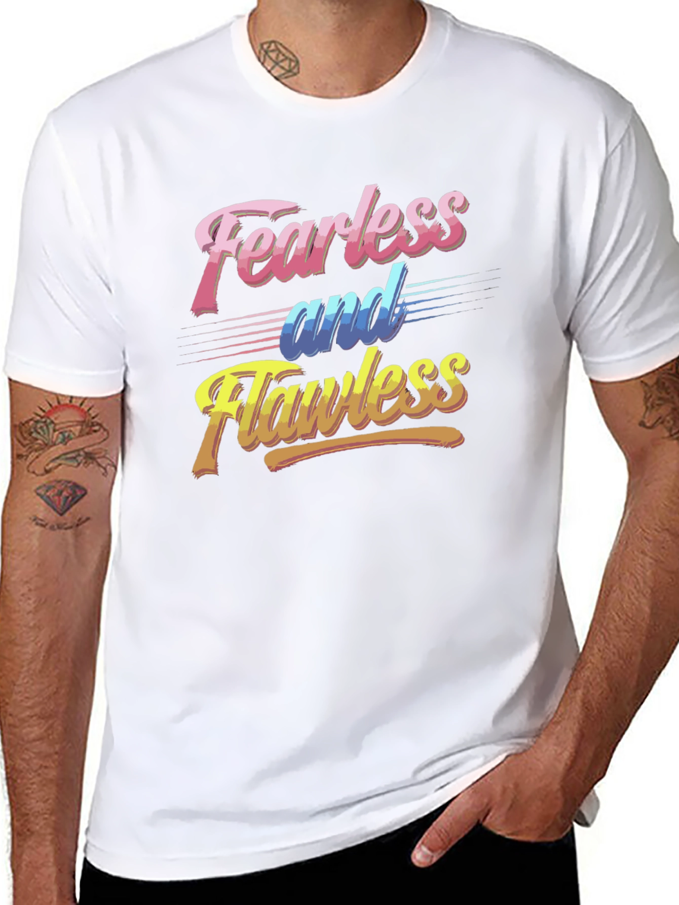 Fearless and Flawless Graphic Tee - Retro Style