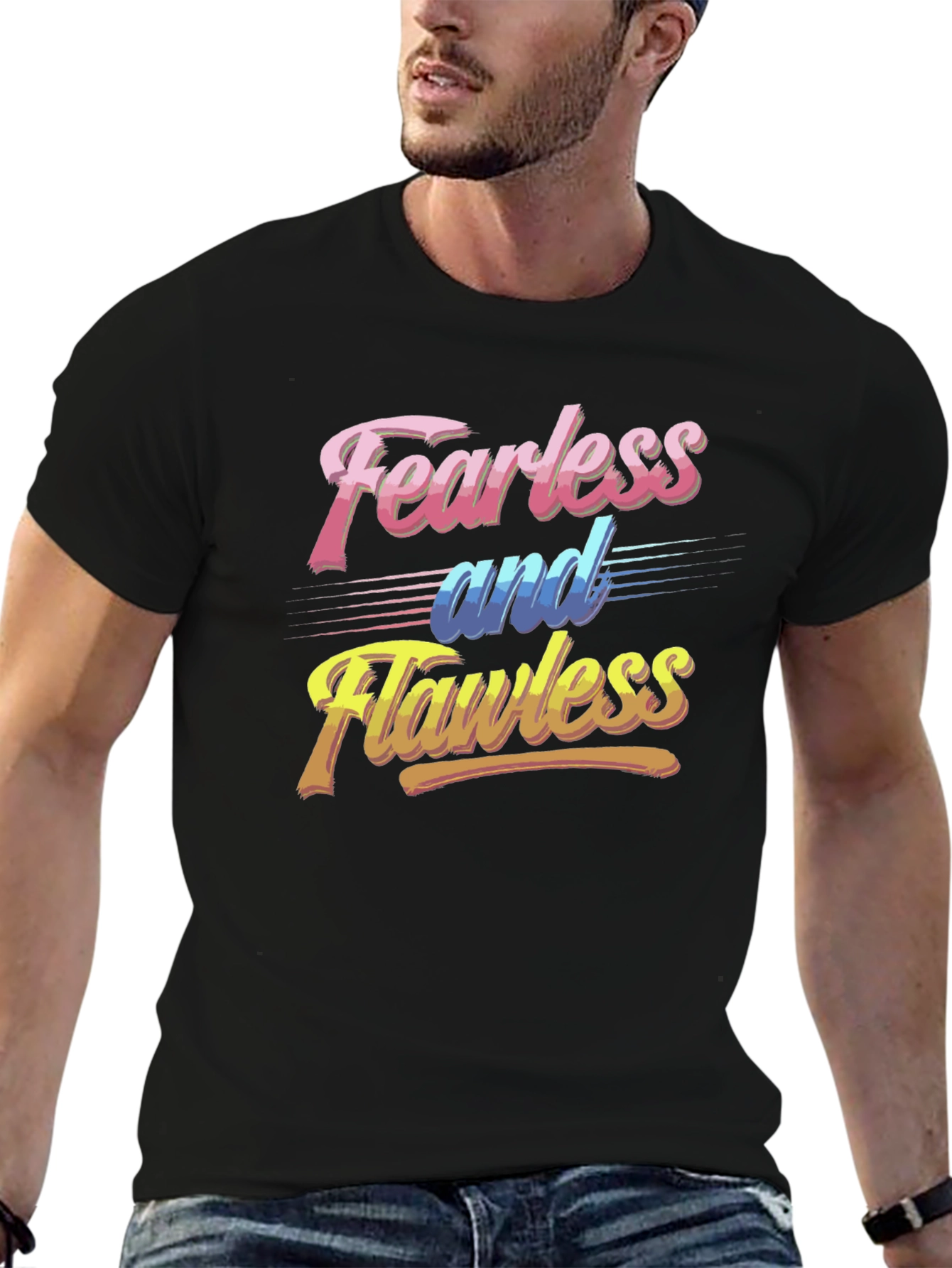 Fearless and Flawless Graphic Tee - Retro Style