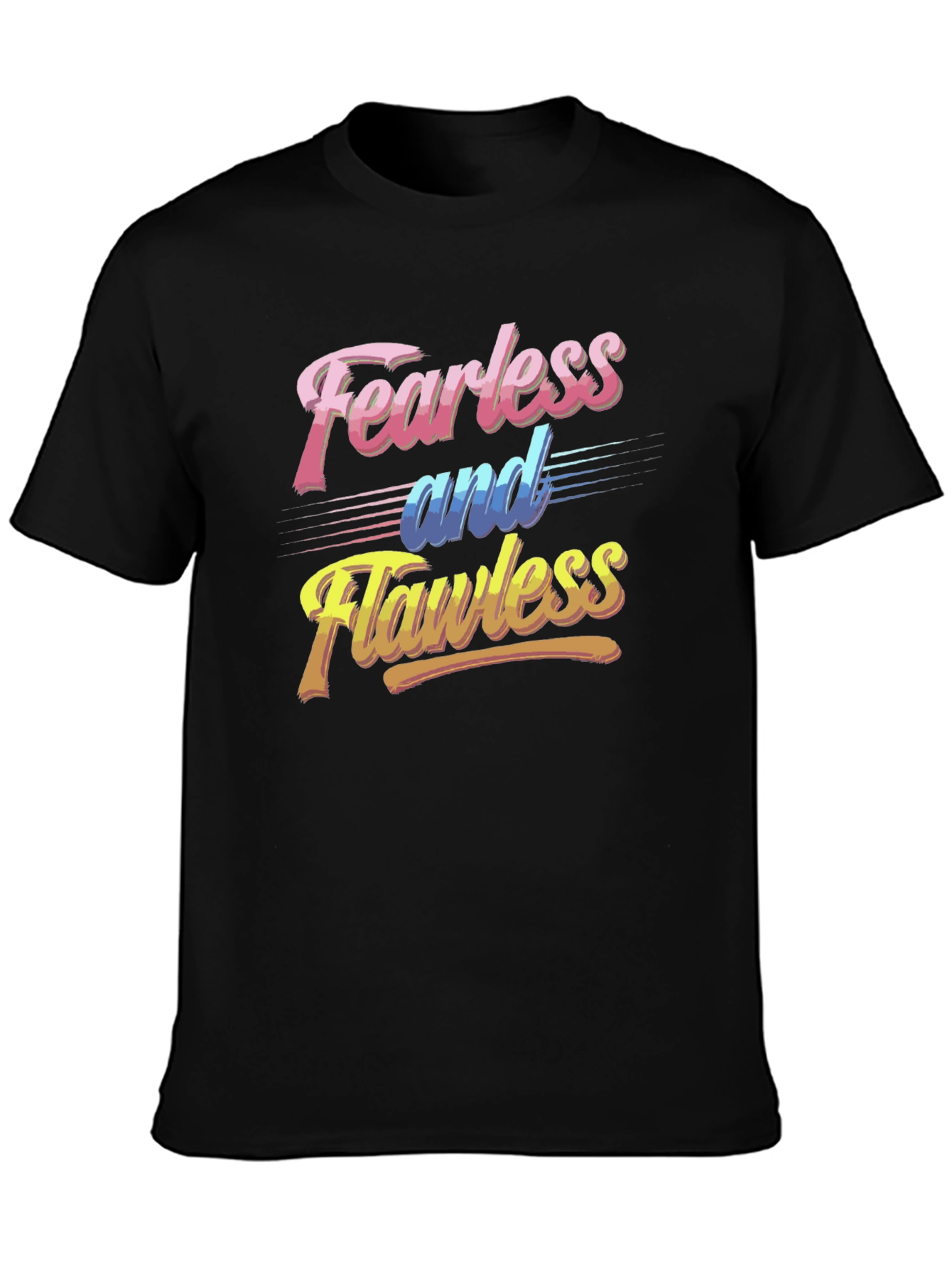 Fearless and Flawless Graphic Tee - Retro Style