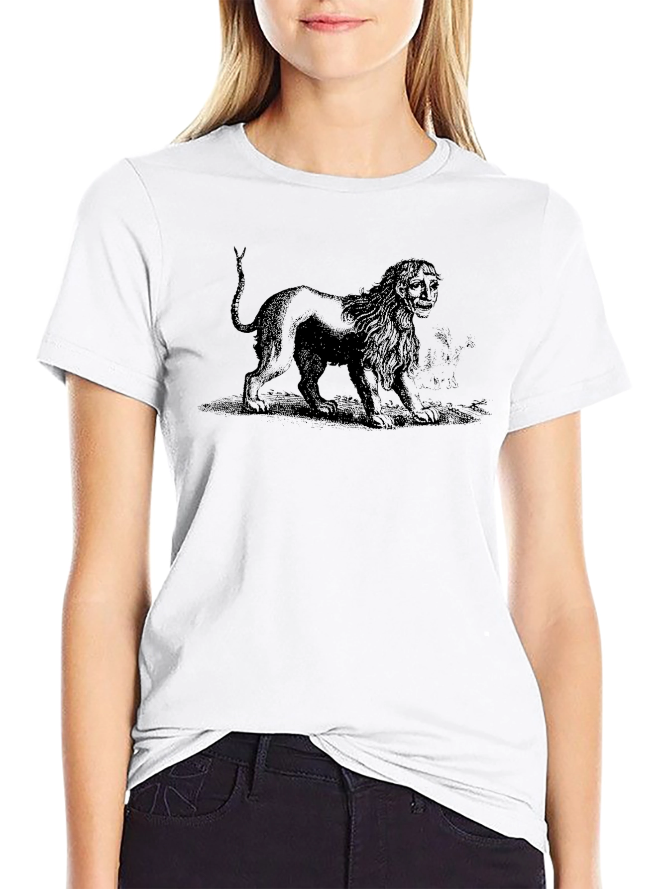 Lion Head Man Graphic T-Shirt